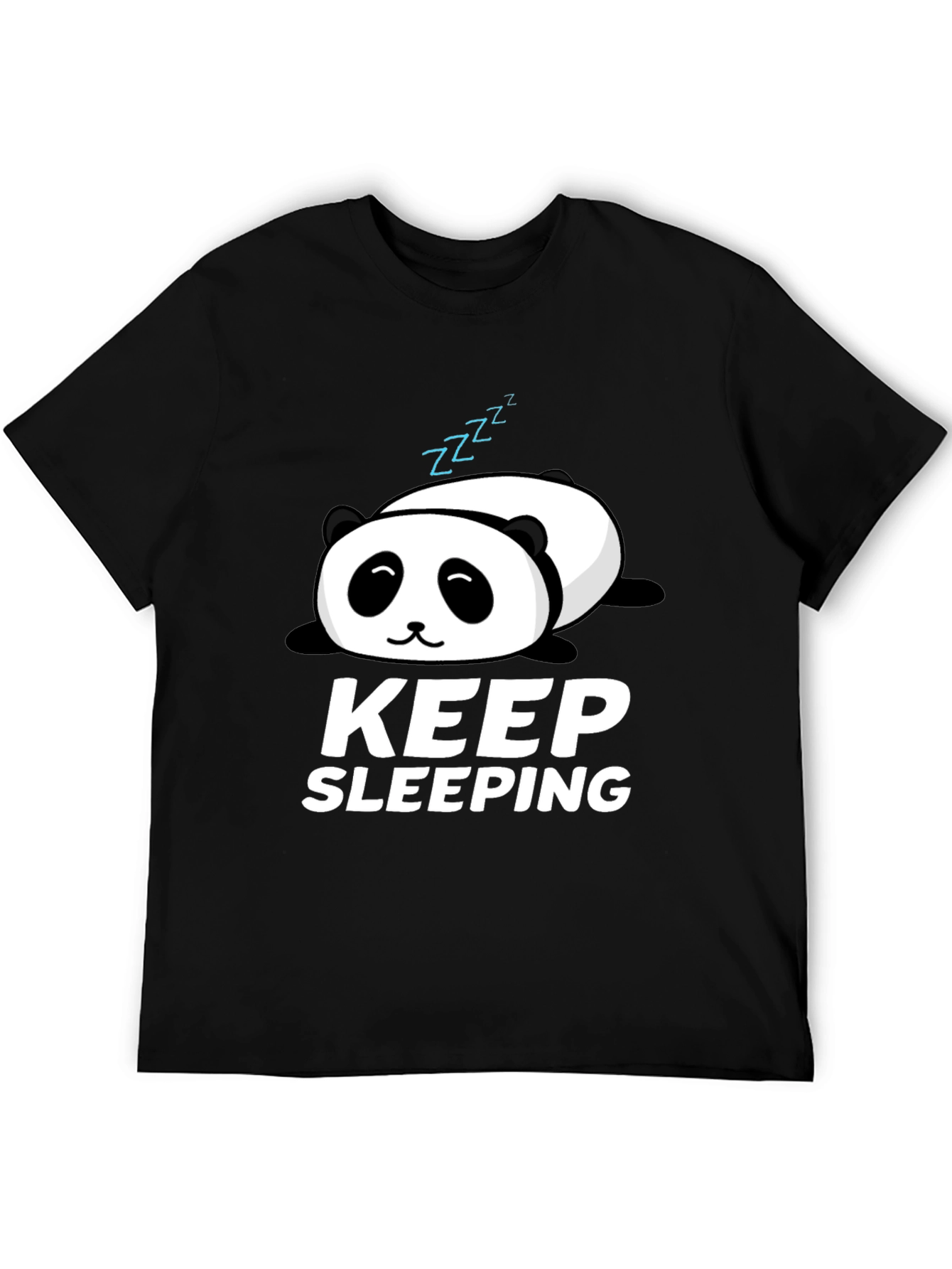 Black Keep Sleeping Panda Graphic T-Shirt - Relaxed Fit view 5