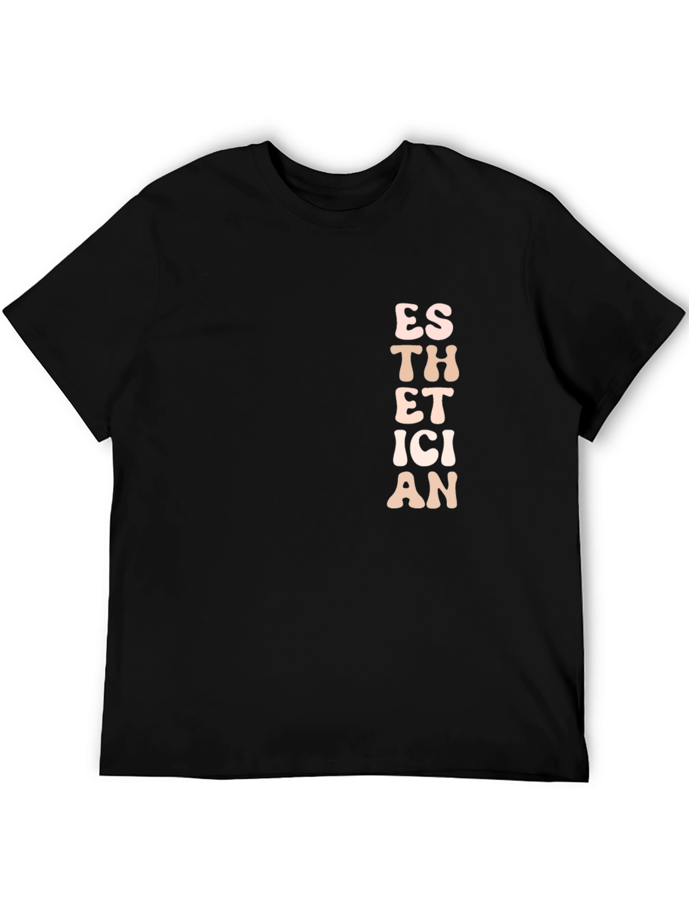 Black Esthetician T-Shirt - Cute Cosmetology Apparel view 5