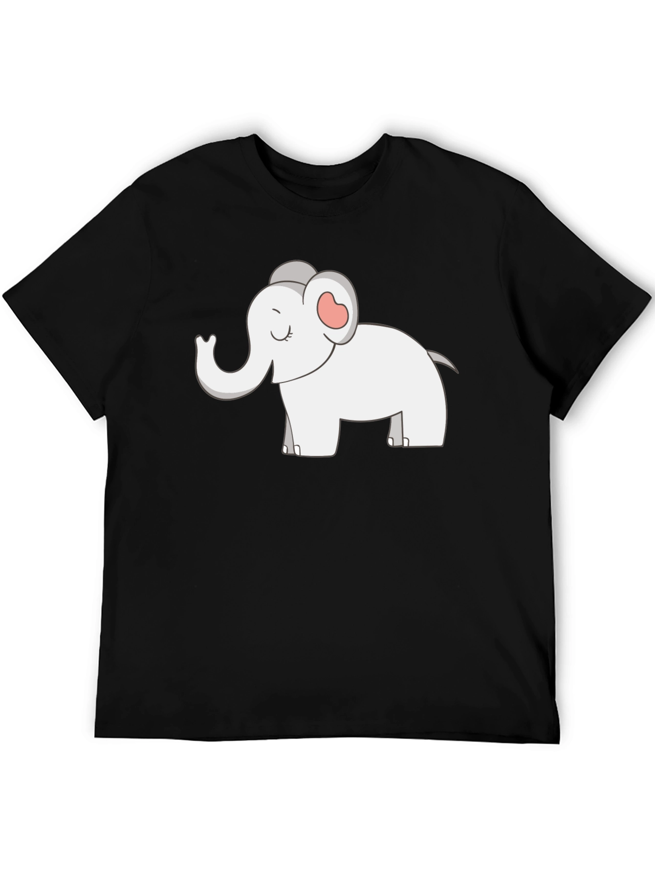 Black Elephant Graphic T-Shirt - Cute Cartoon Design view 5