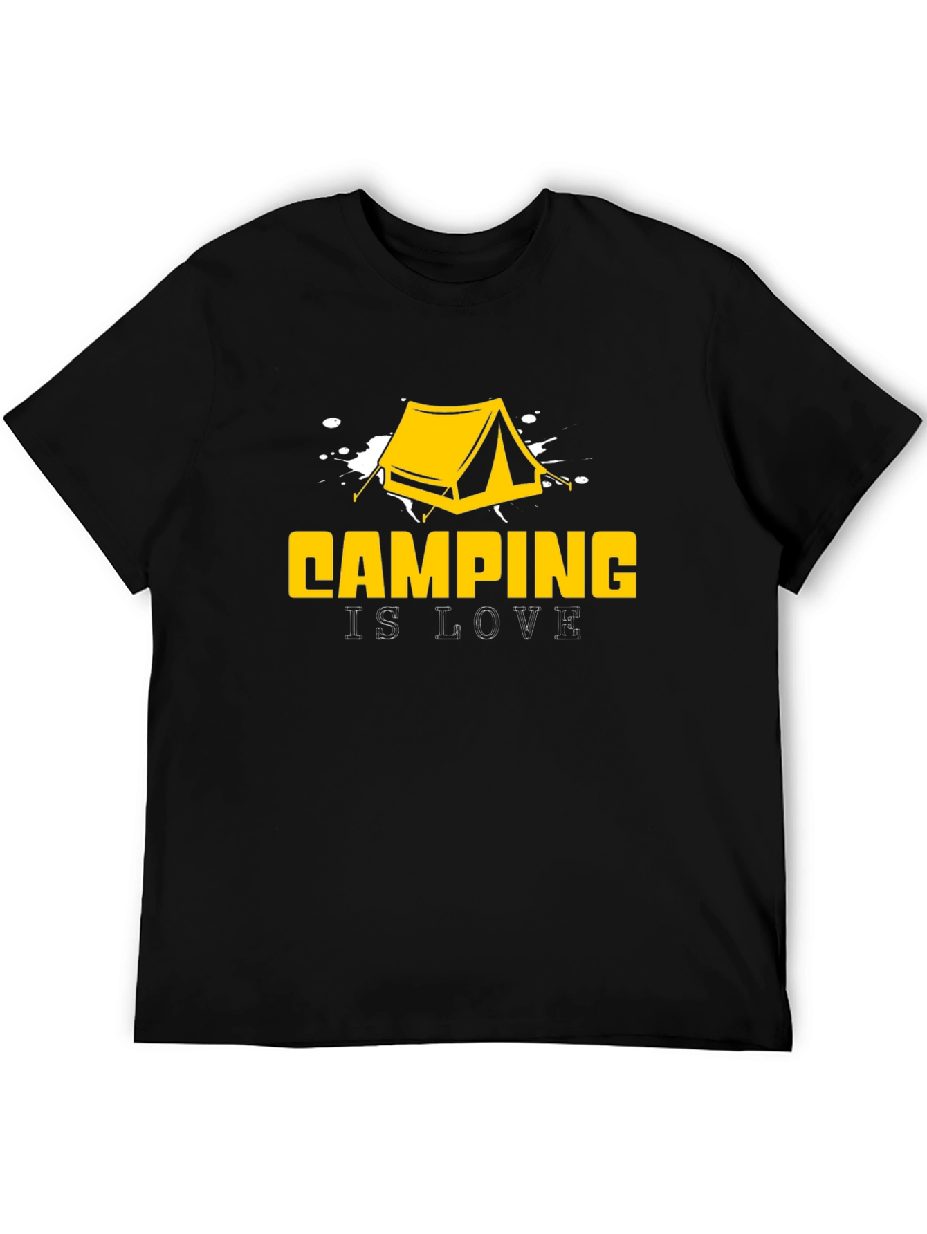 Black Camping is Love Graphic T-Shirt view 5