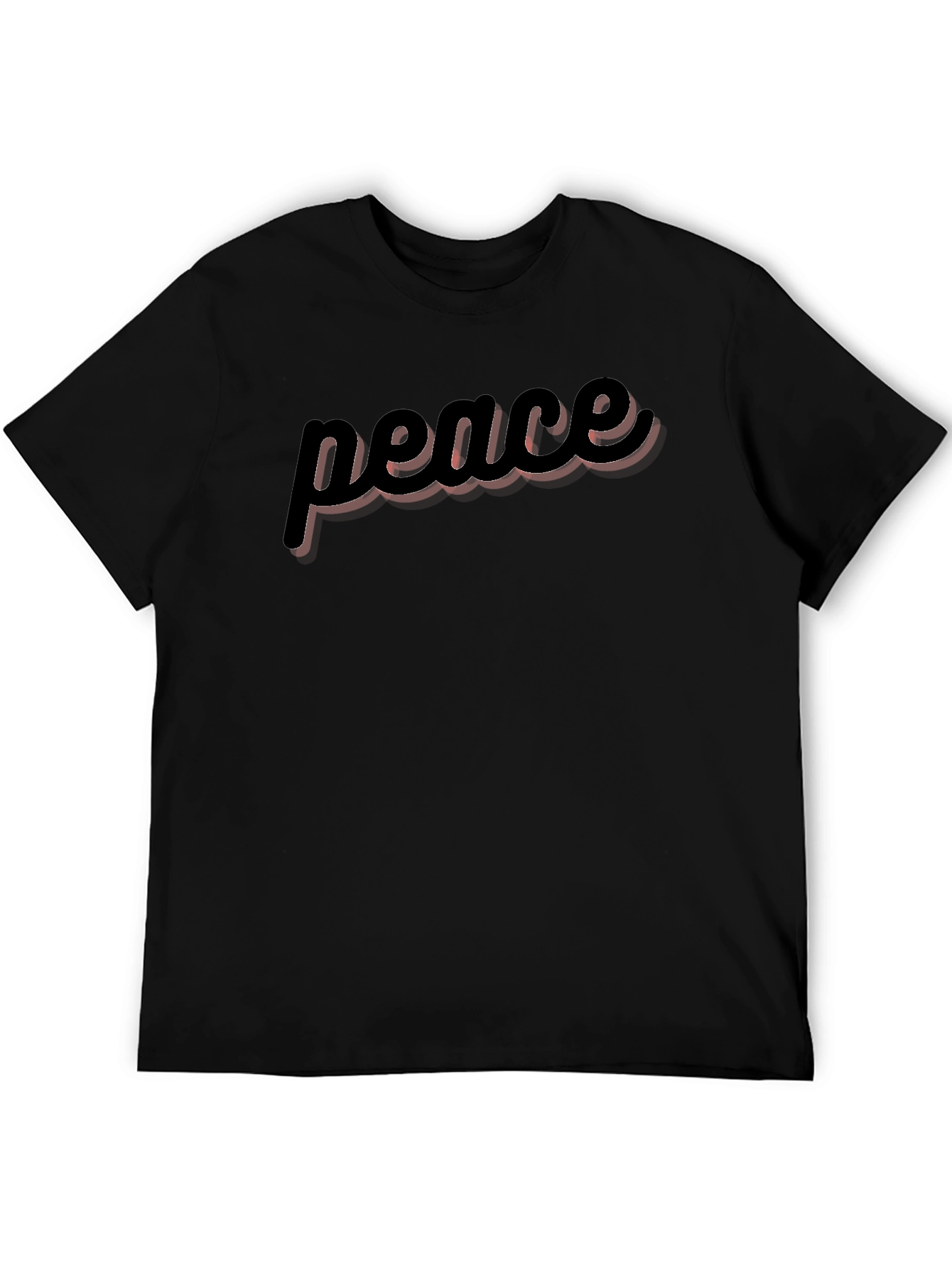 Black Peace Graphic Tee - Soft Cotton Casual Top view 5