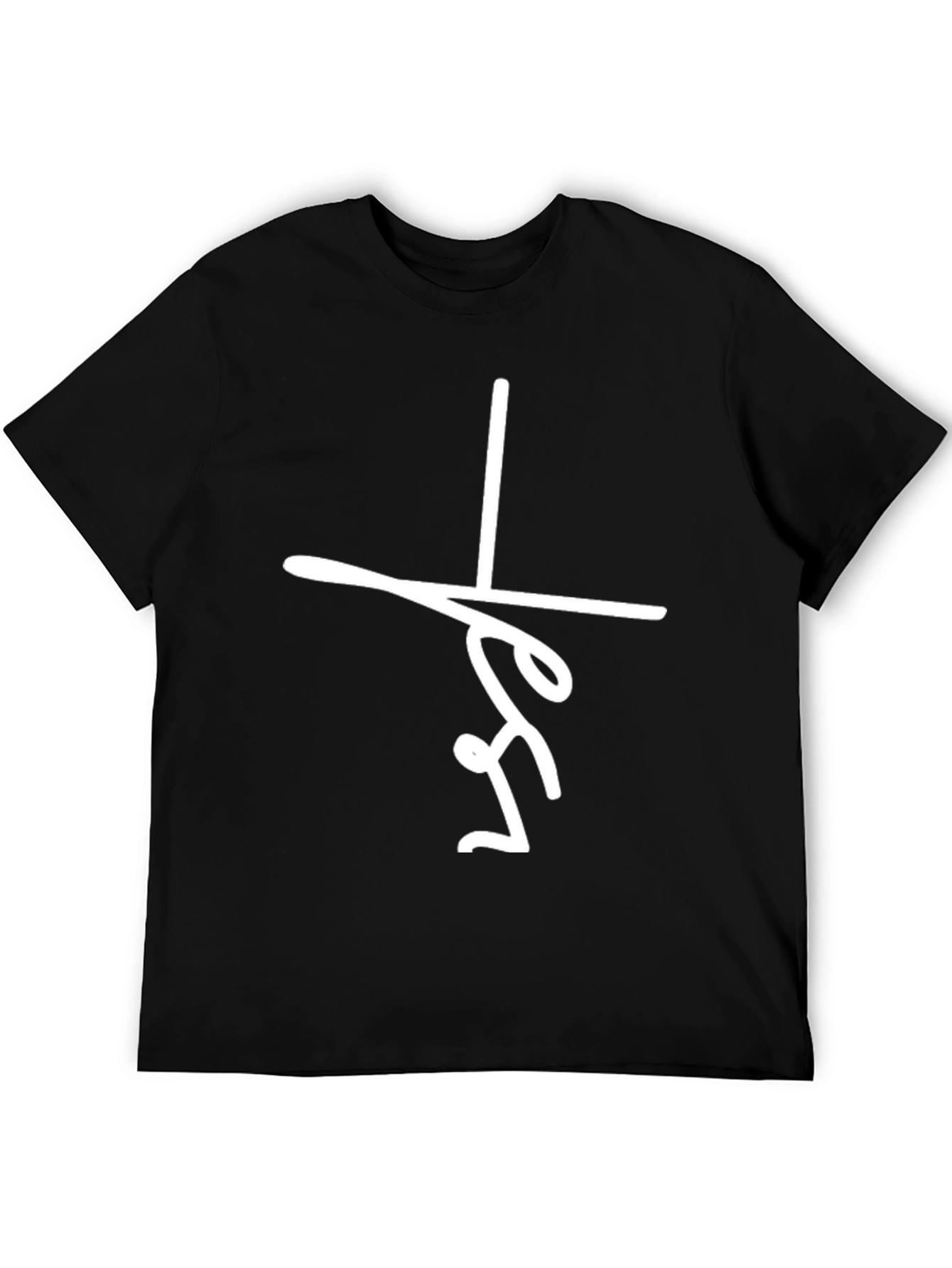 Black Yes T-Shirt - Modern Minimalist Design - Black view 5