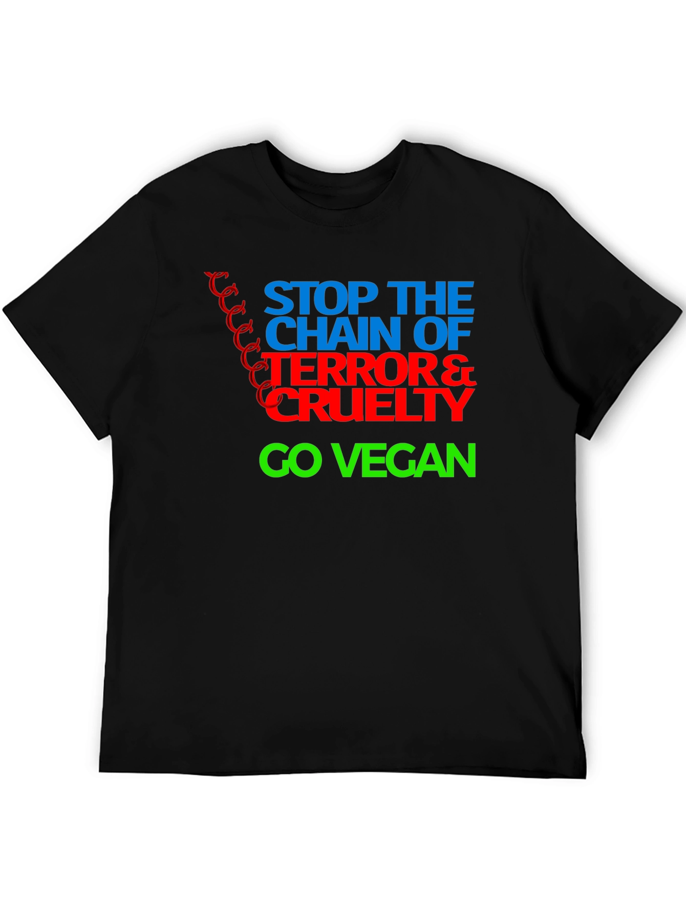 Black Stop the Chain Vegan T-Shirt view 5