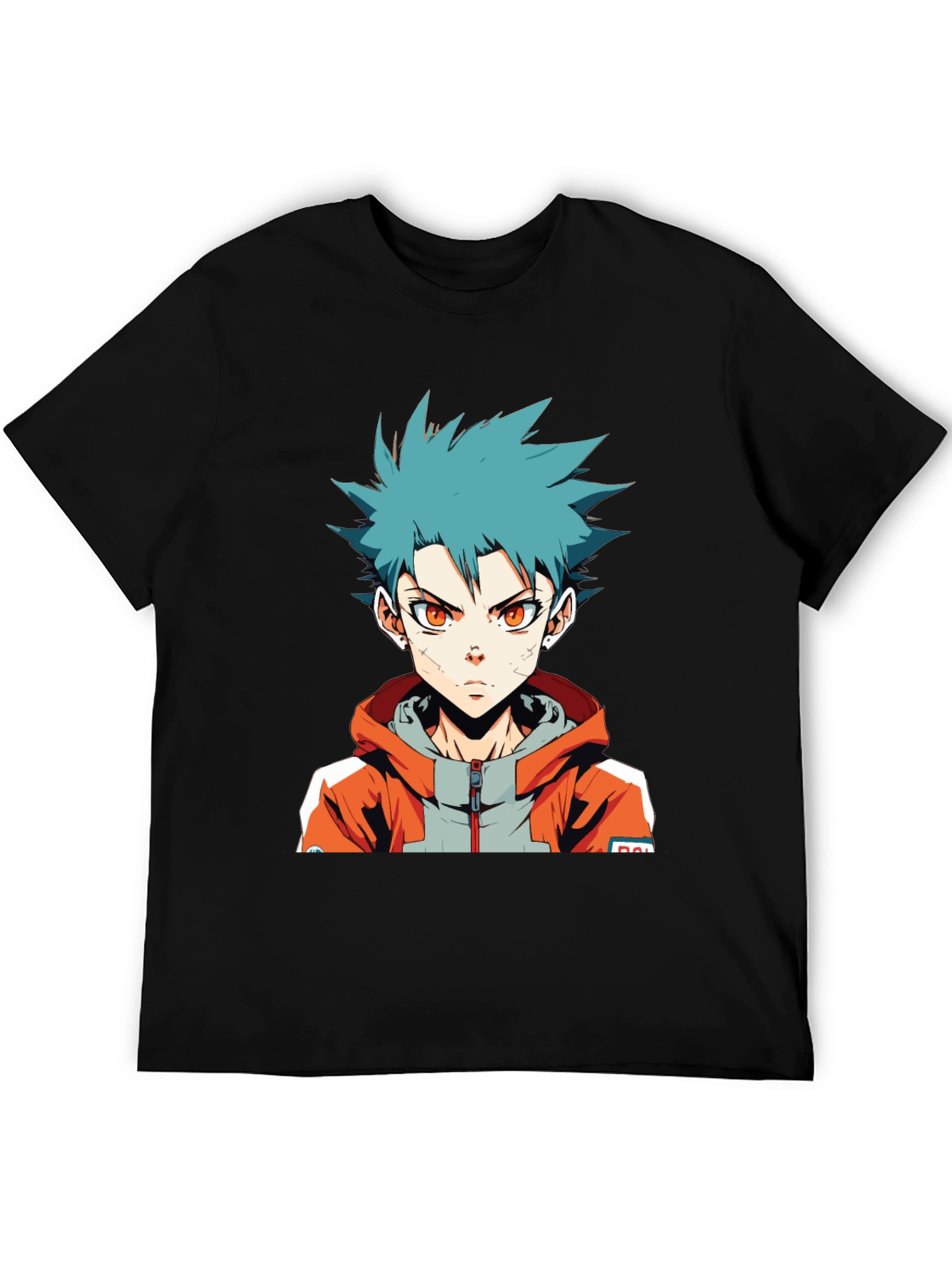 Black Anime Boy Graphic Tee - Stylish Cotton T-Shirt view 5
