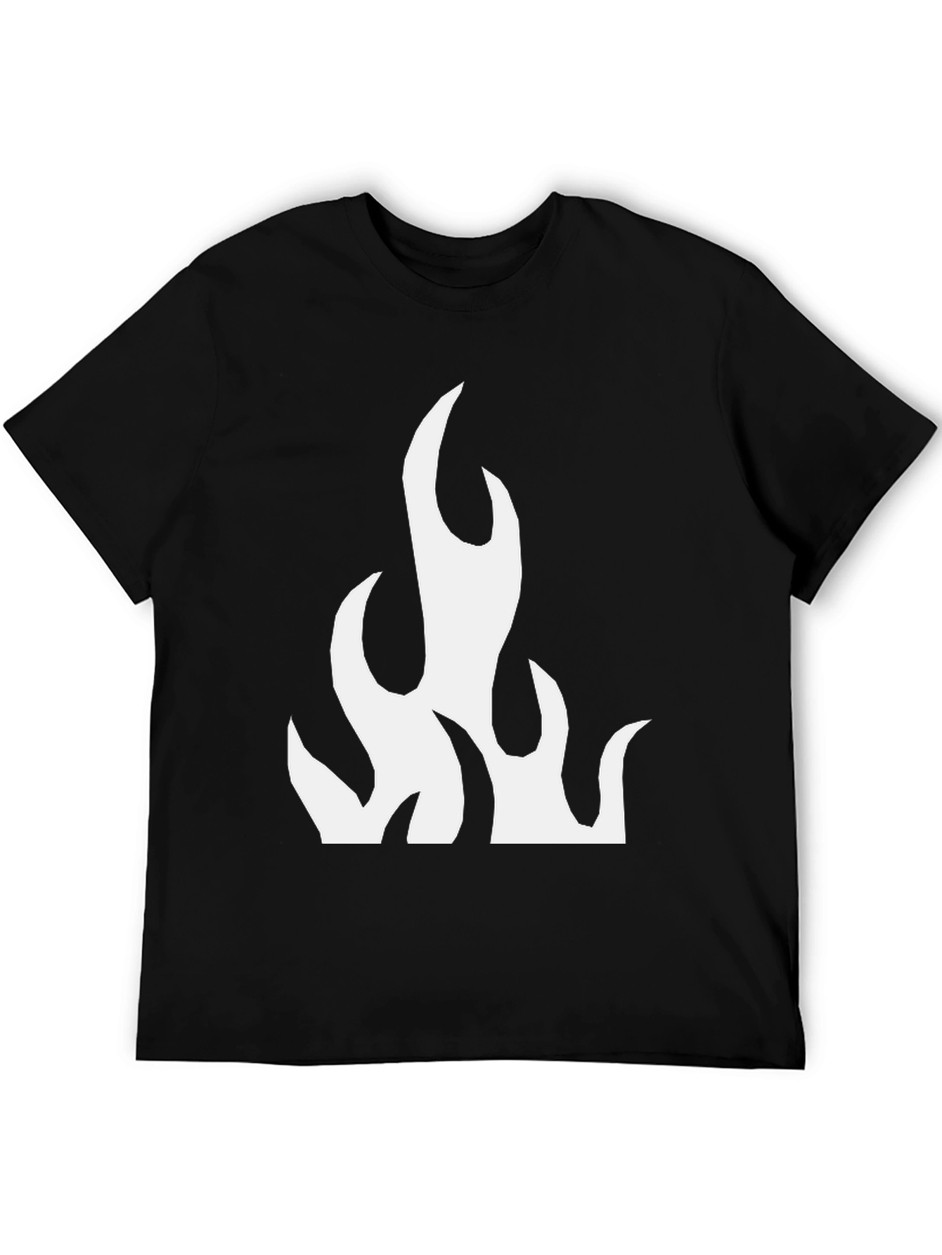 Black Flame Graphic Black T-Shirt - Casual Style view 5