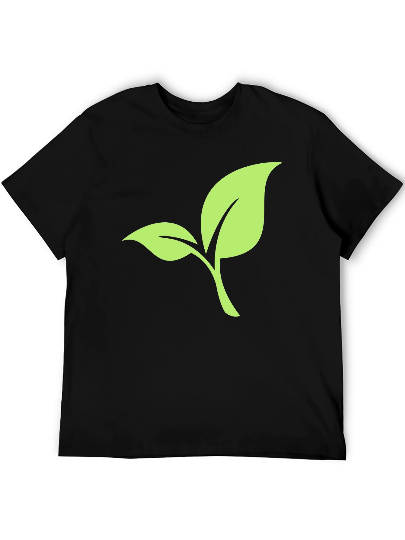 Leaf Graphic Black T-Shirt - 5