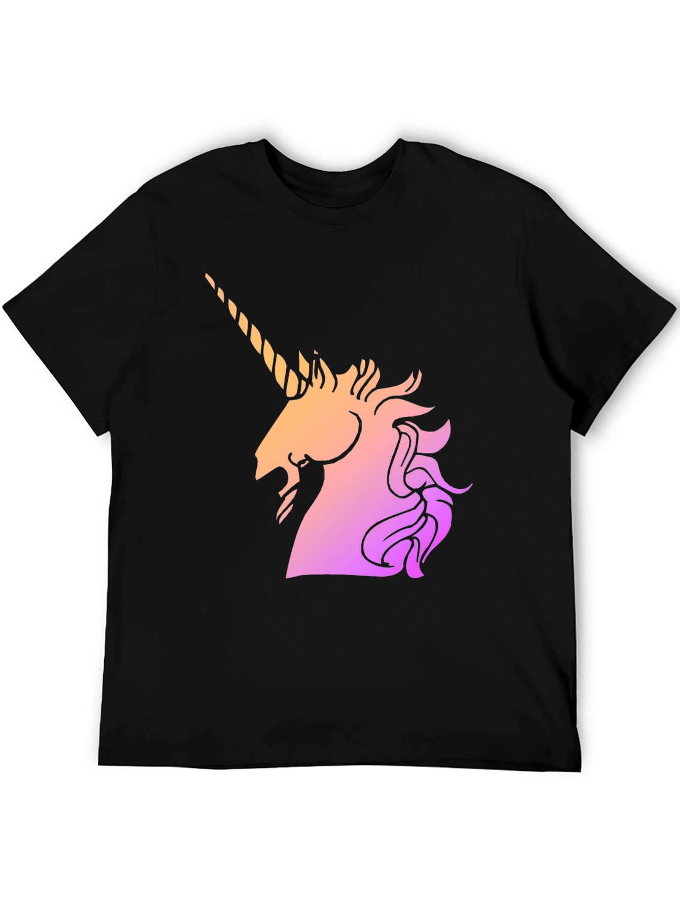 Black Unicorn Graphic Tee - Stylish Black Cotton T-Shirt view 5