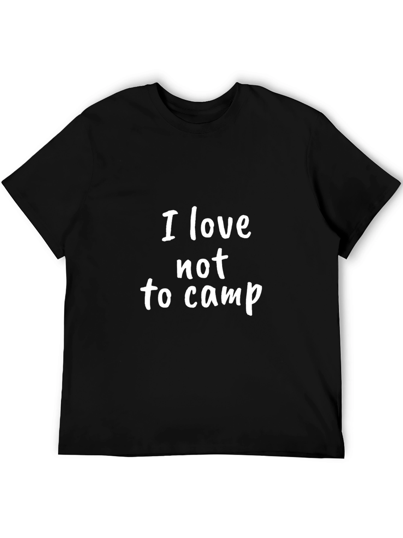 Black I Love Not to Camp Graphic T-Shirt view 5