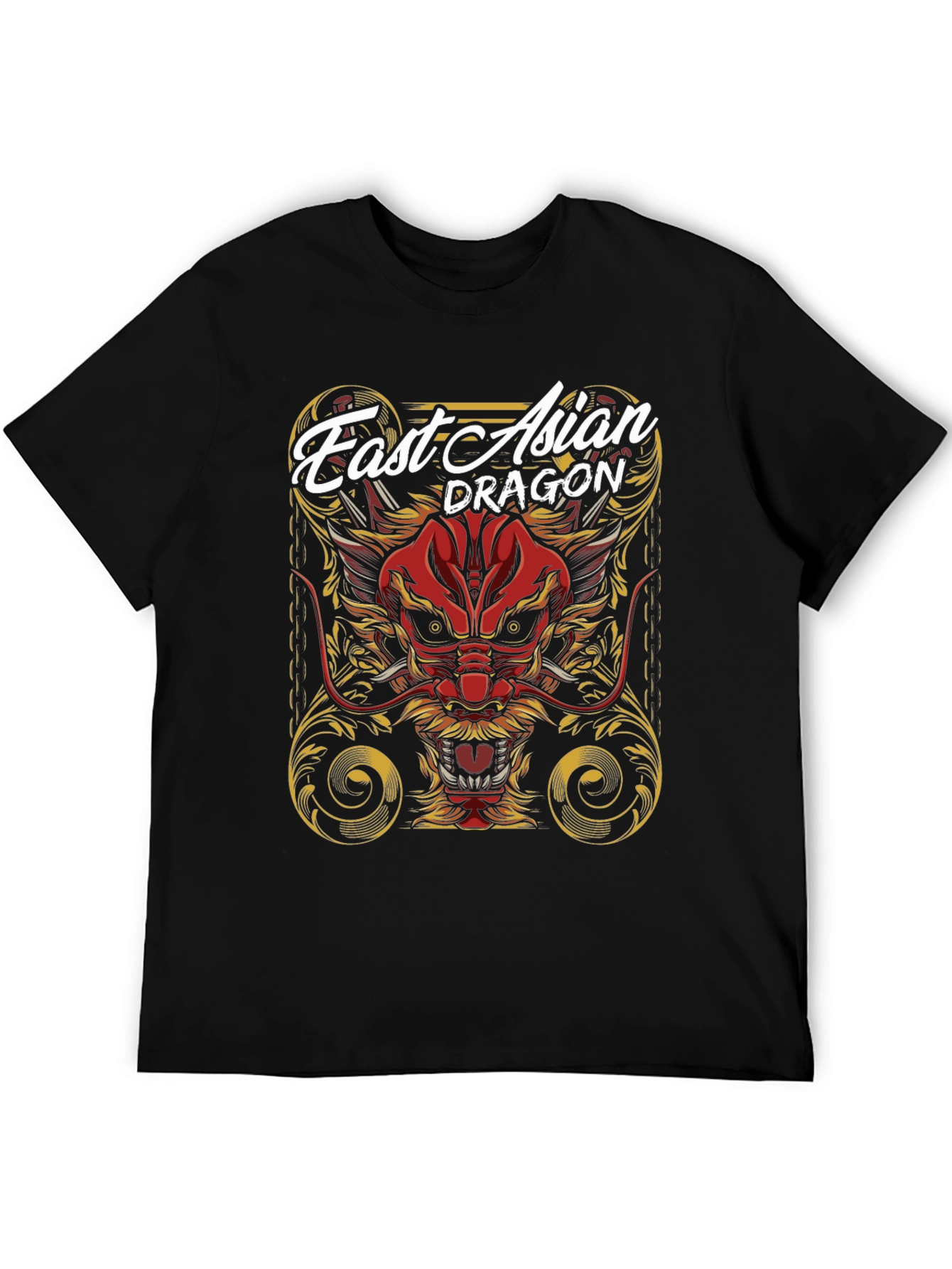 Black Fast Asian Dragon Graphic Tee view 5