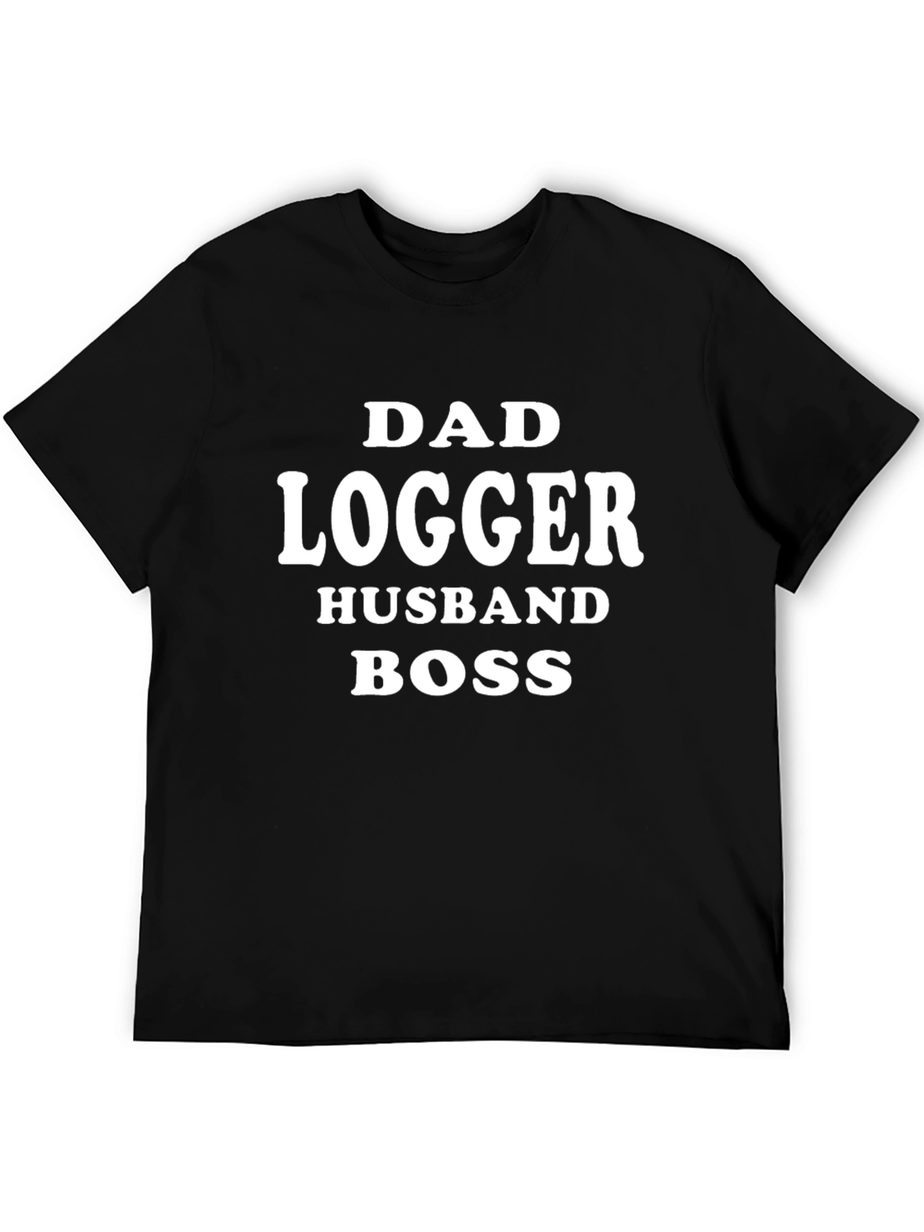 Black Dad Logger Husband Boss T-Shirt view 5