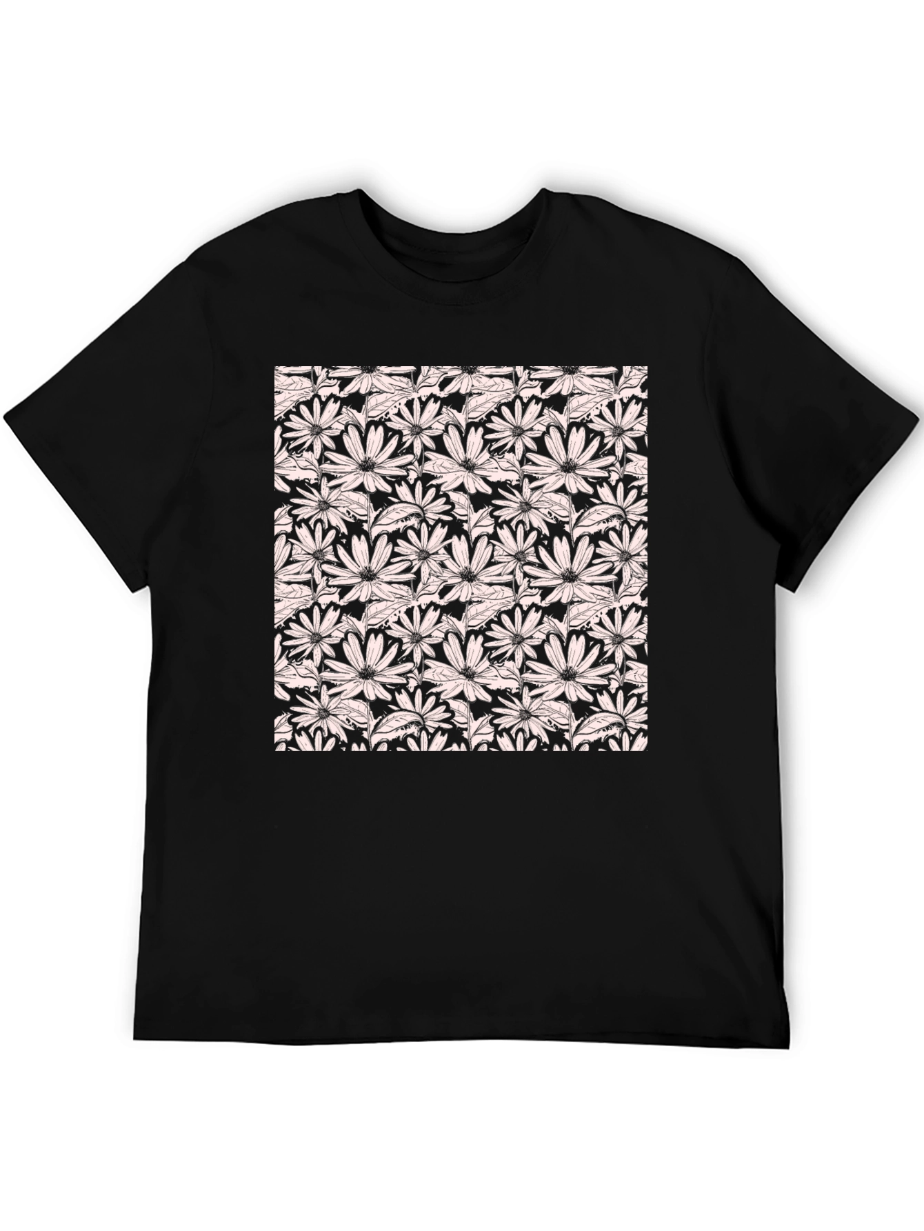 Black Floral Pattern Tee view 5