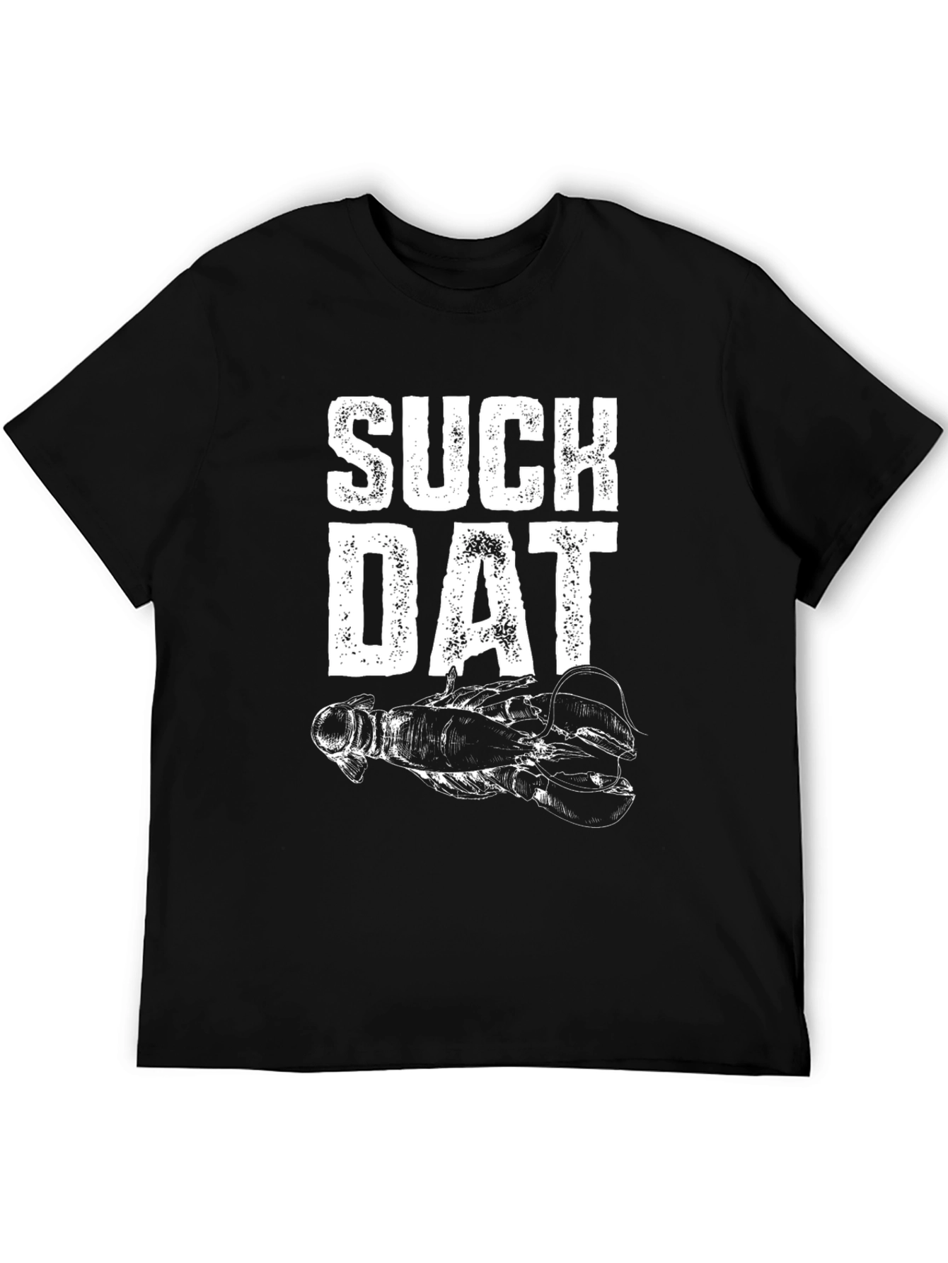 Black Suck Dat Crawfish T-Shirt view 5