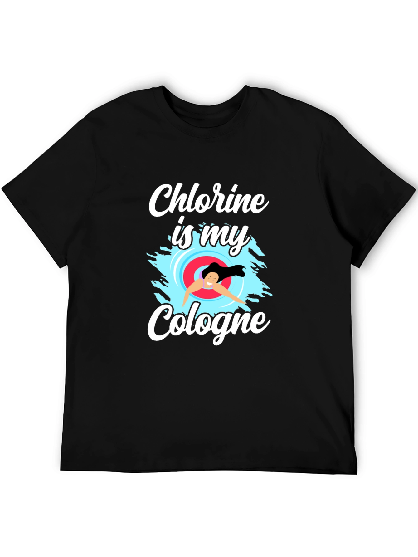 Black Chlorine Is My Cologne T-Shirt - Swimmer Gift view 5