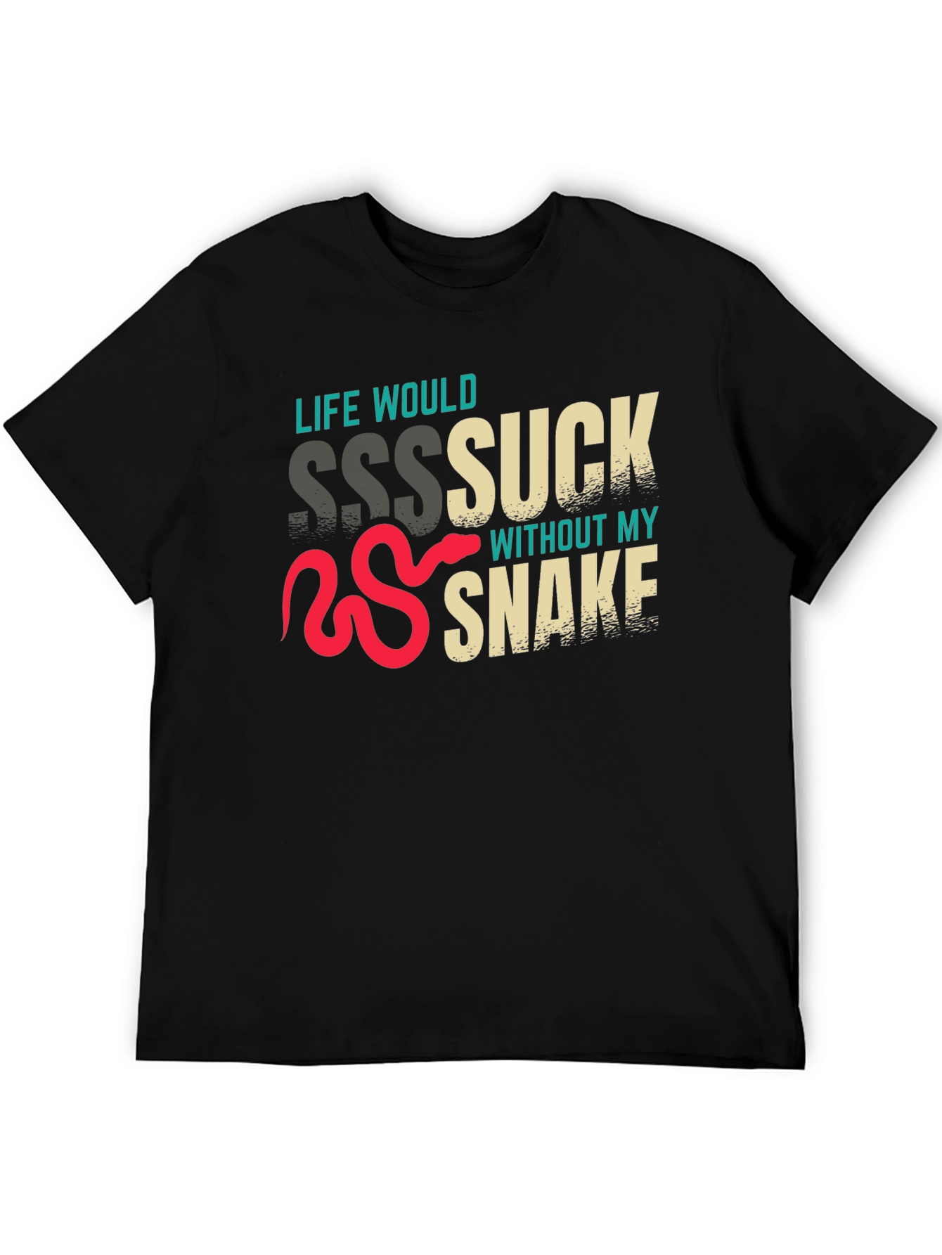 Black Life Would Sssuck Without My Snake T-Shirt view 5