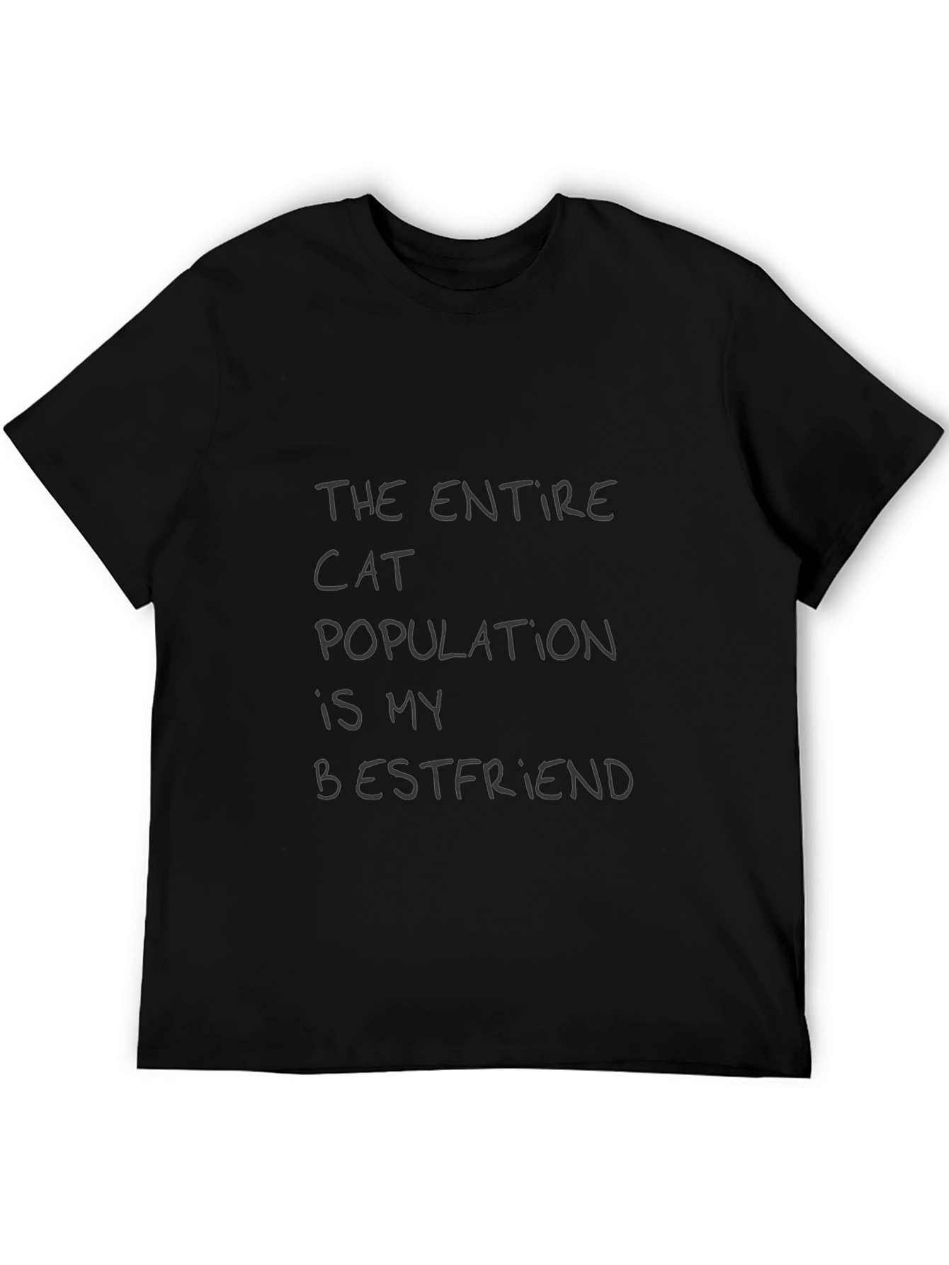 Black Cat Lover T-Shirt: The Entire Cat Population is My Bestfriend view 5