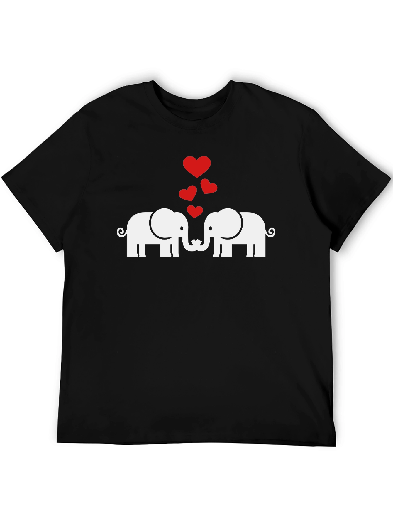 Black Elephant Love Graphic T-Shirt - Soft Cotton Blend view 5