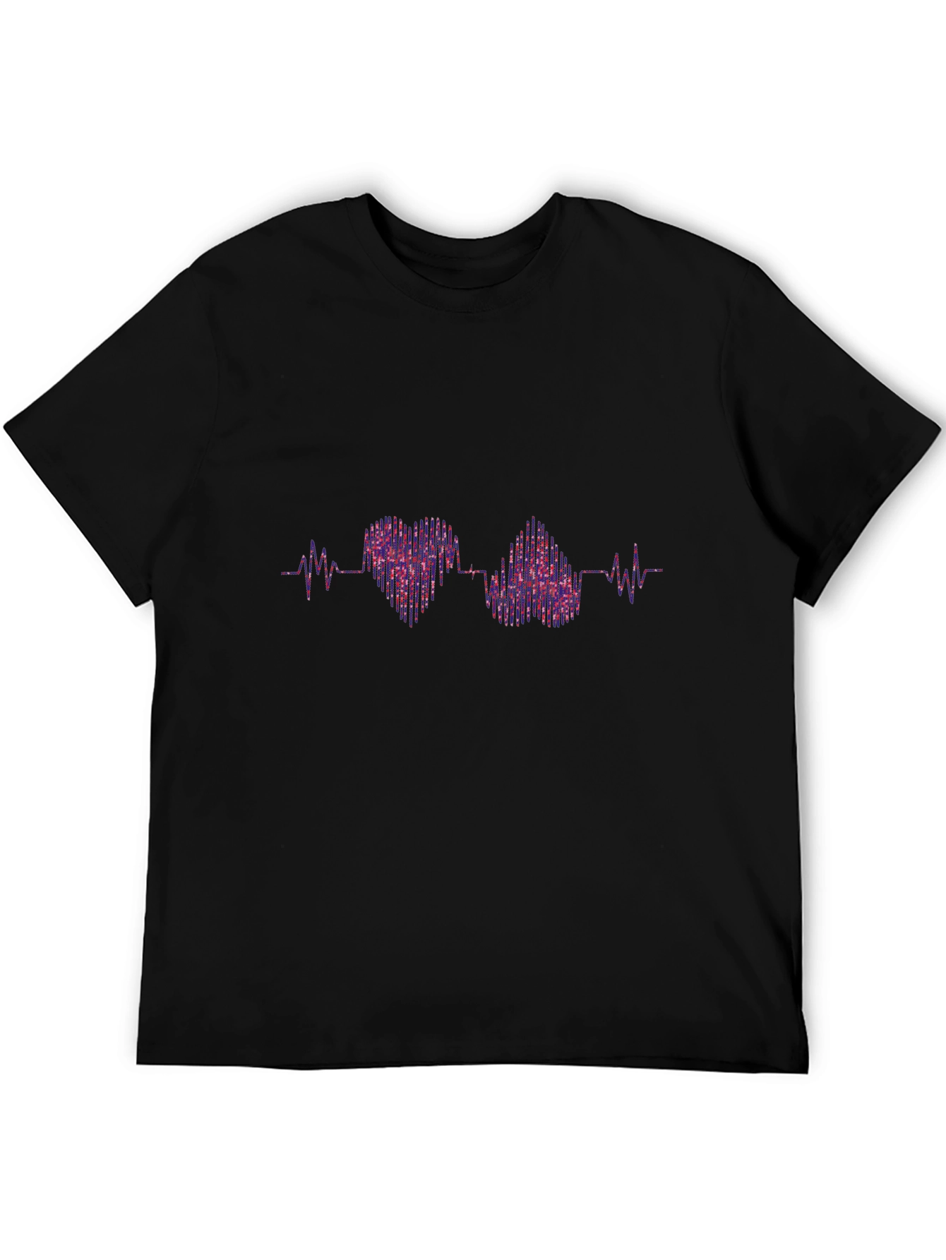 Black Heartbeat Love T-Shirt - Stylish Graphic Tee view 5