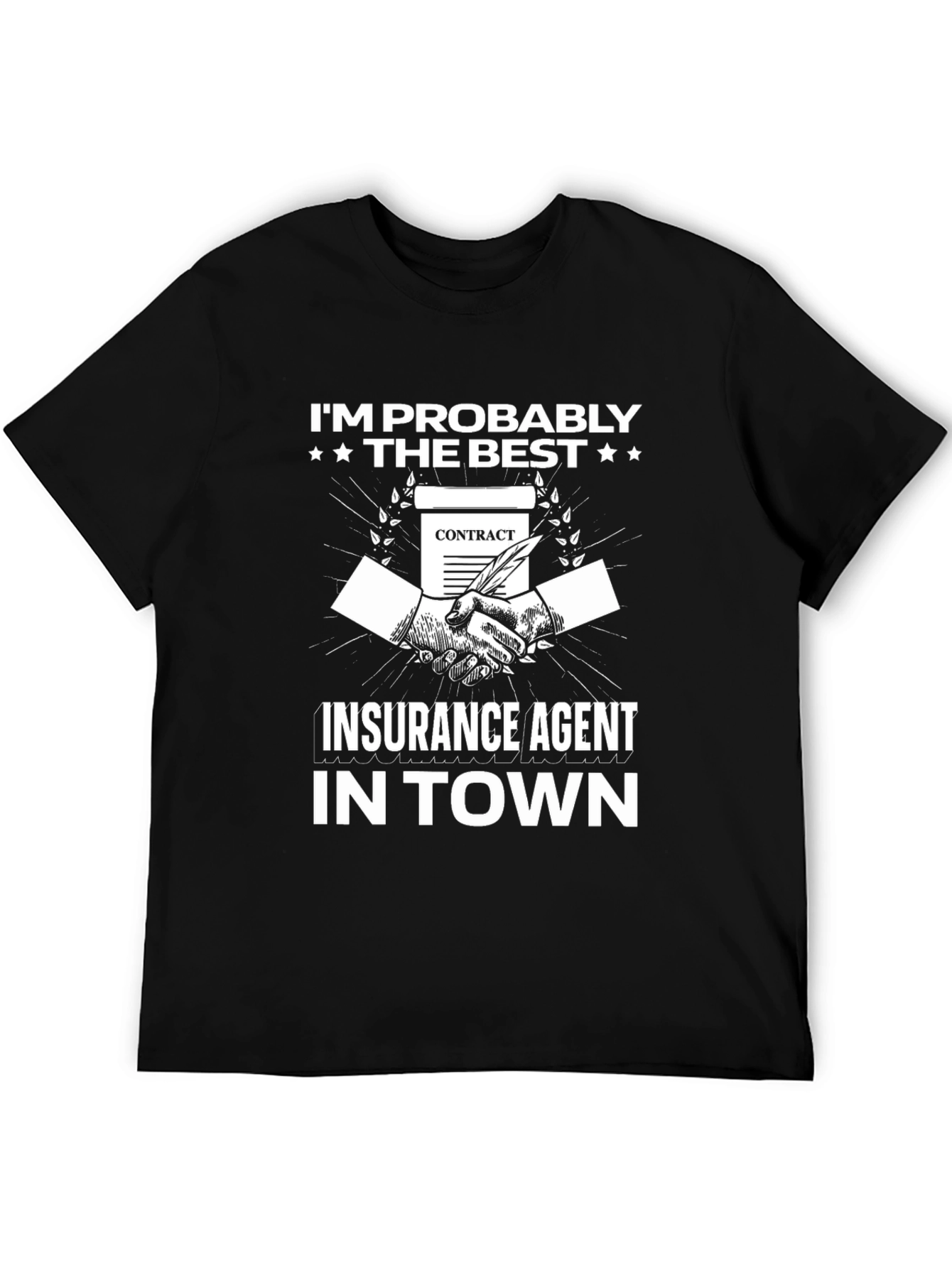 Black Best Insurance Agent T-Shirt view 5