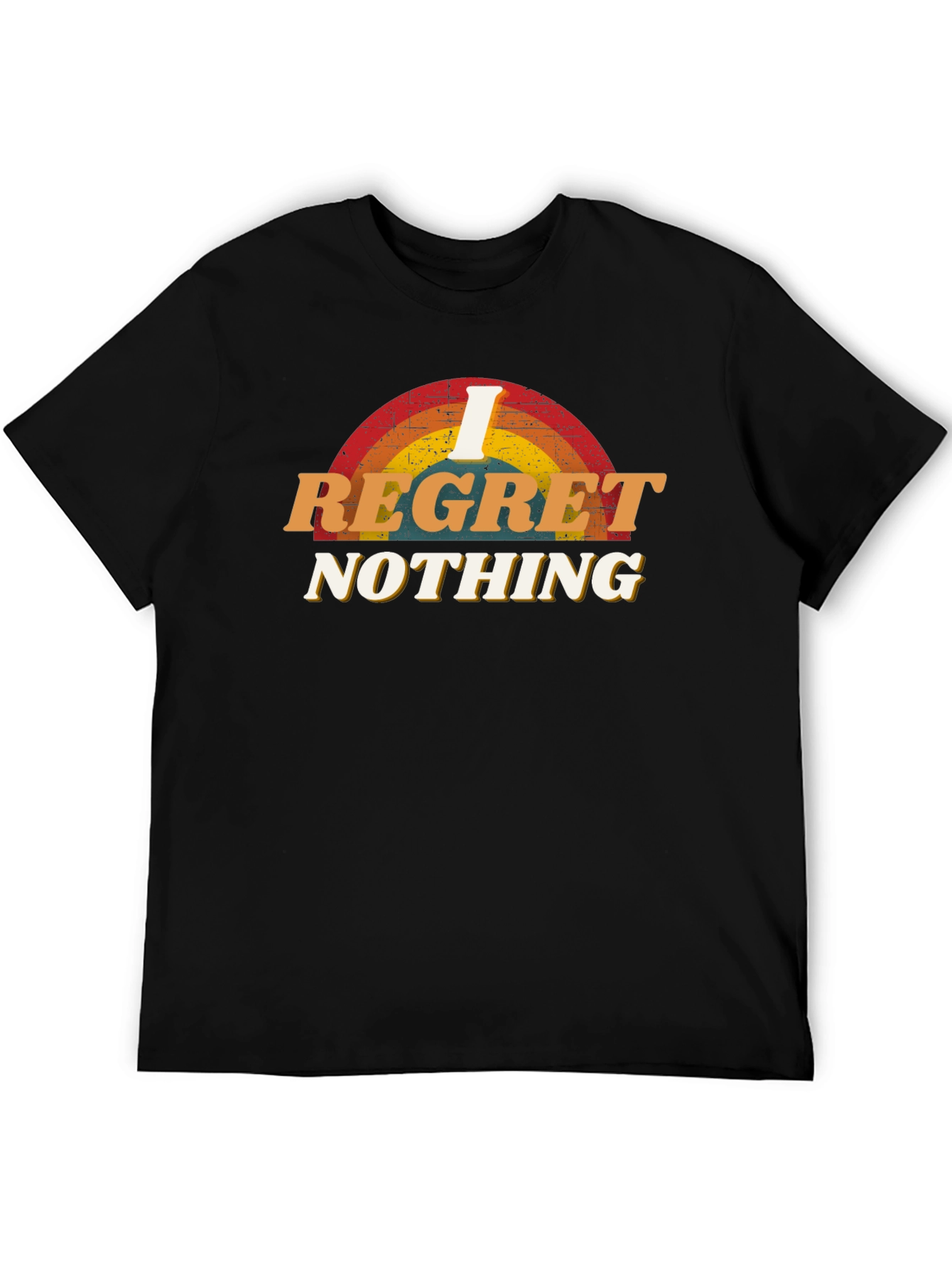 Black I Regret Nothing Graphic Tee - Black view 5