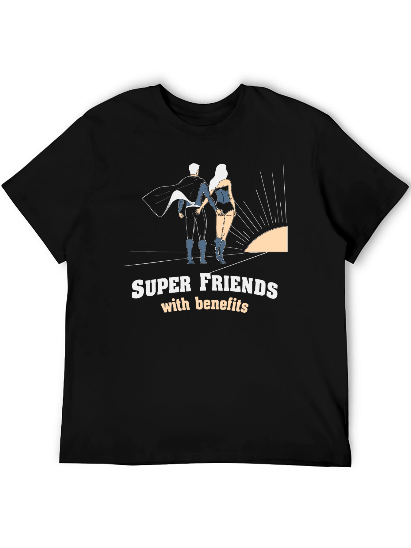 Black Super Friends with Benefits T-Shirt view 5
