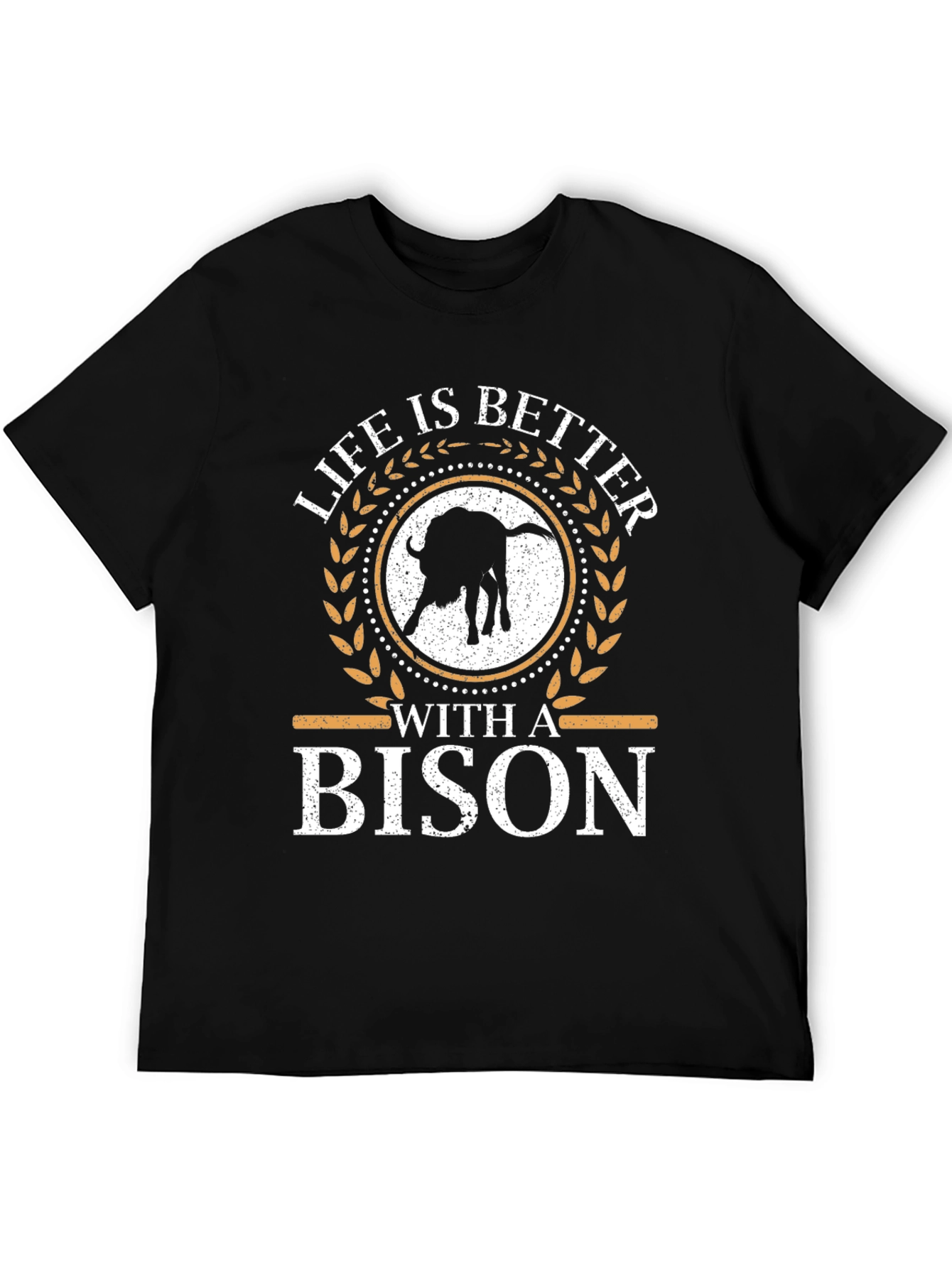 Black Life is Better With a Bison Graphic Tee view 5