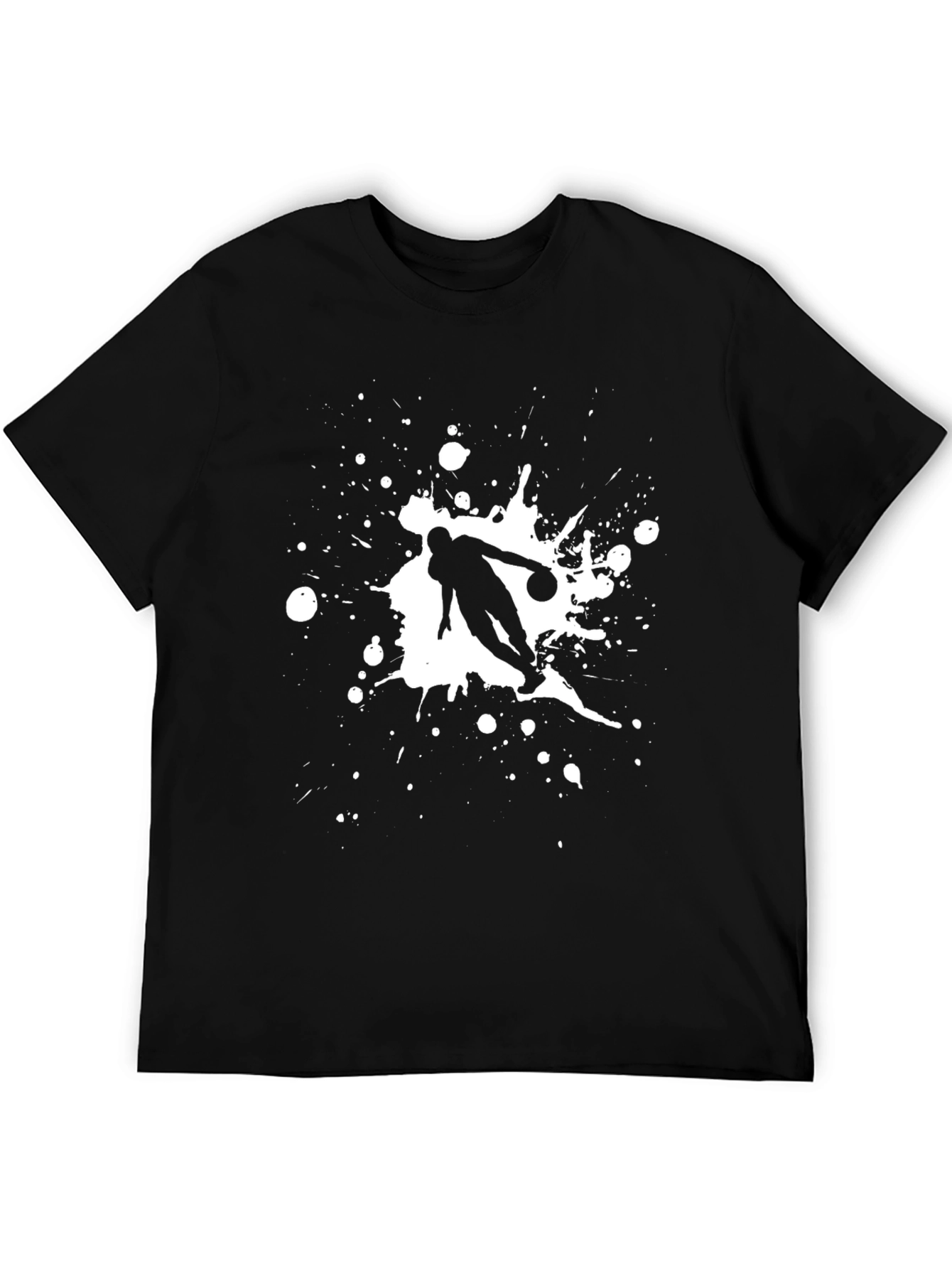 Black Basketball Player Graphic Tee - Stylish Black T-Shirt view 5