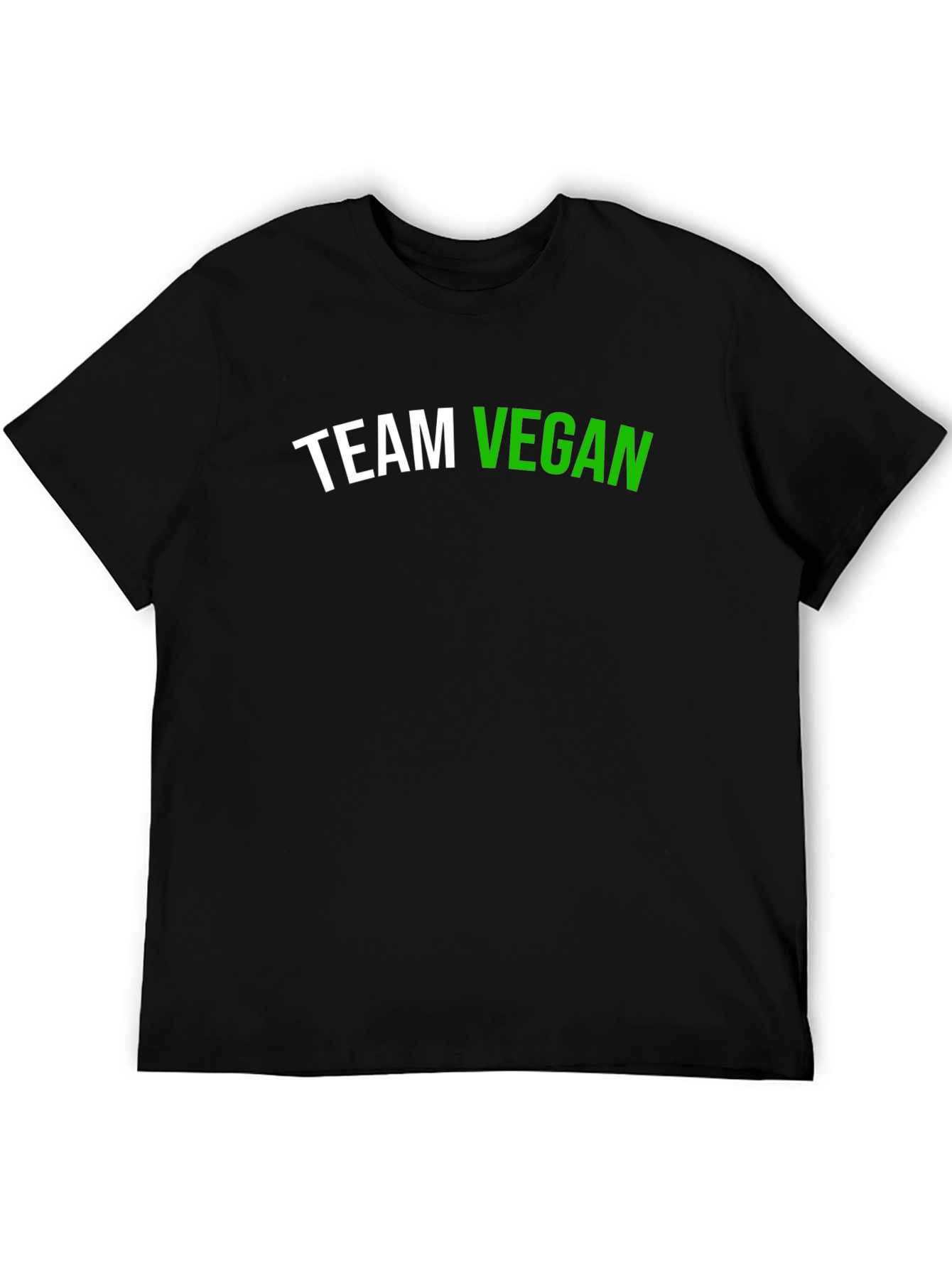 Black Team Vegan Graphic T-Shirt - Black view 5