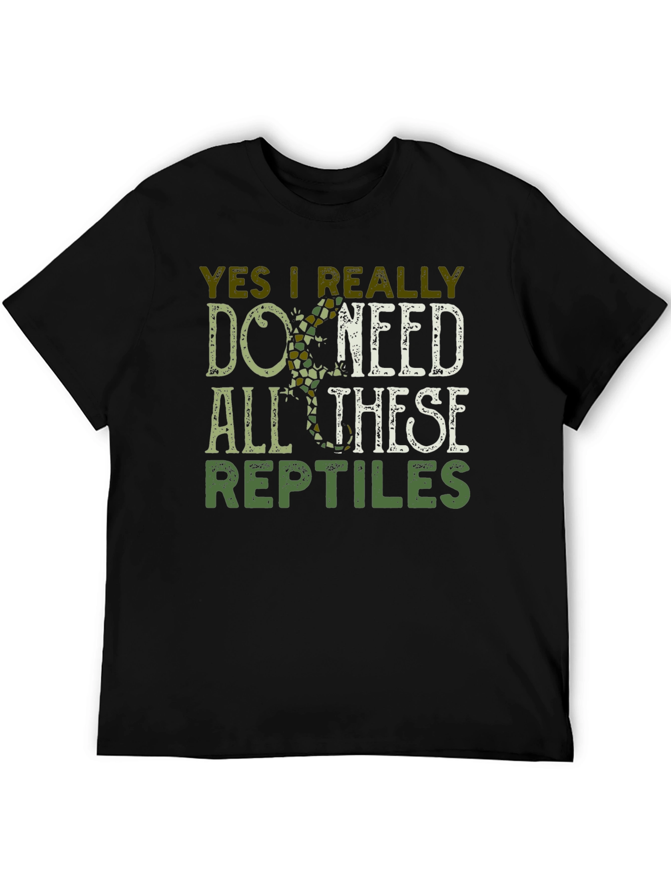 Black Yes I Really Do Need All These Reptiles T-Shirt view 5