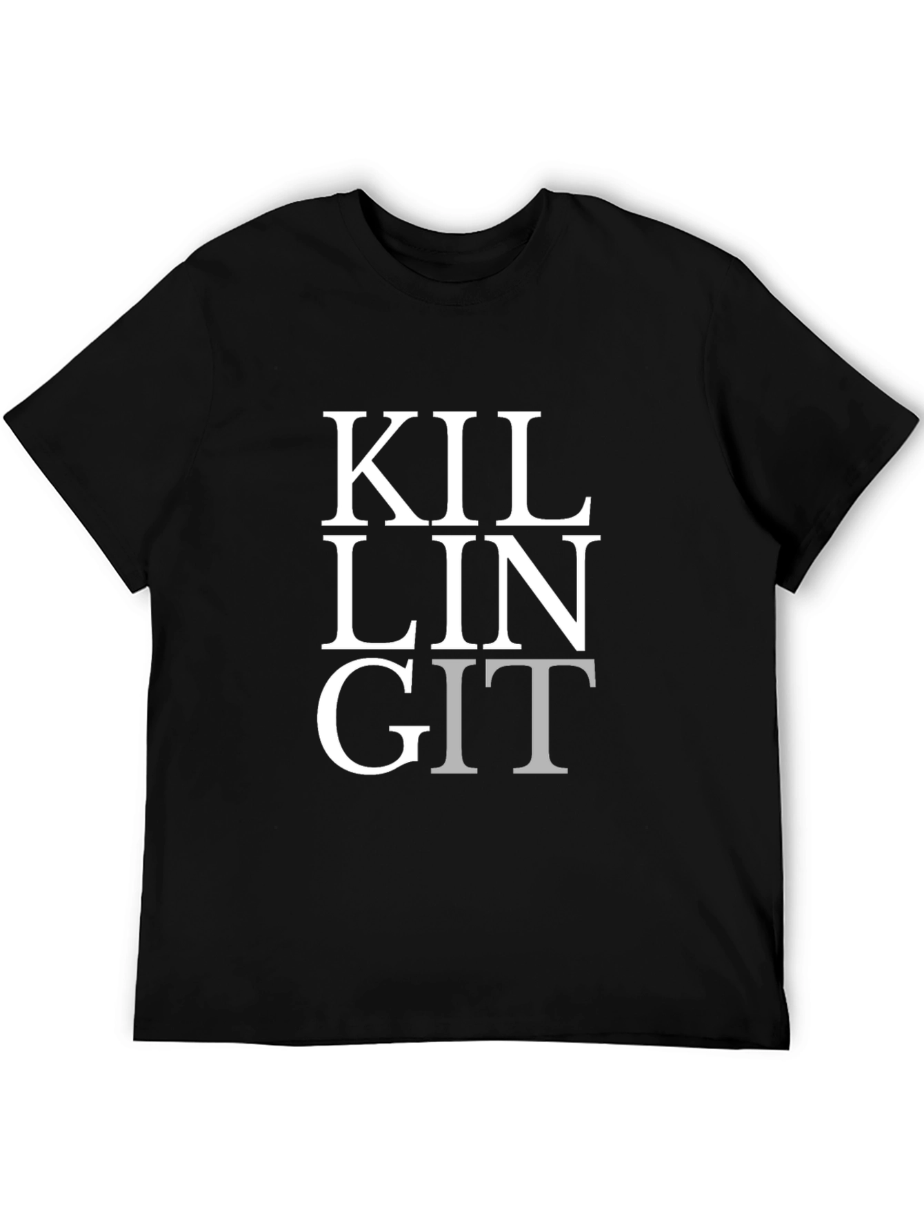 Black Killing It T-Shirt - Black Crew Neck Tee view 5