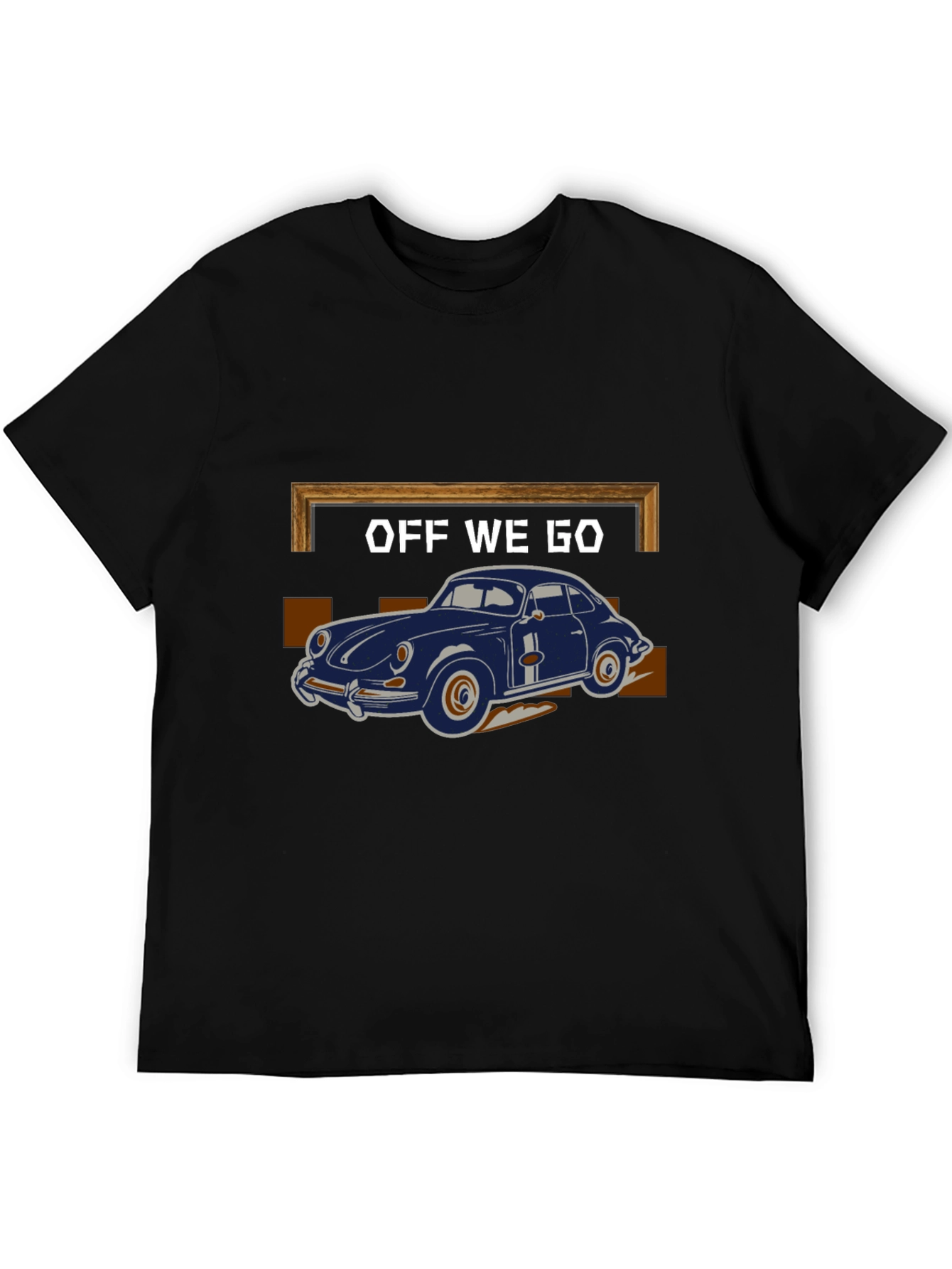Black Off We Go Car Graphic T-Shirt view 5