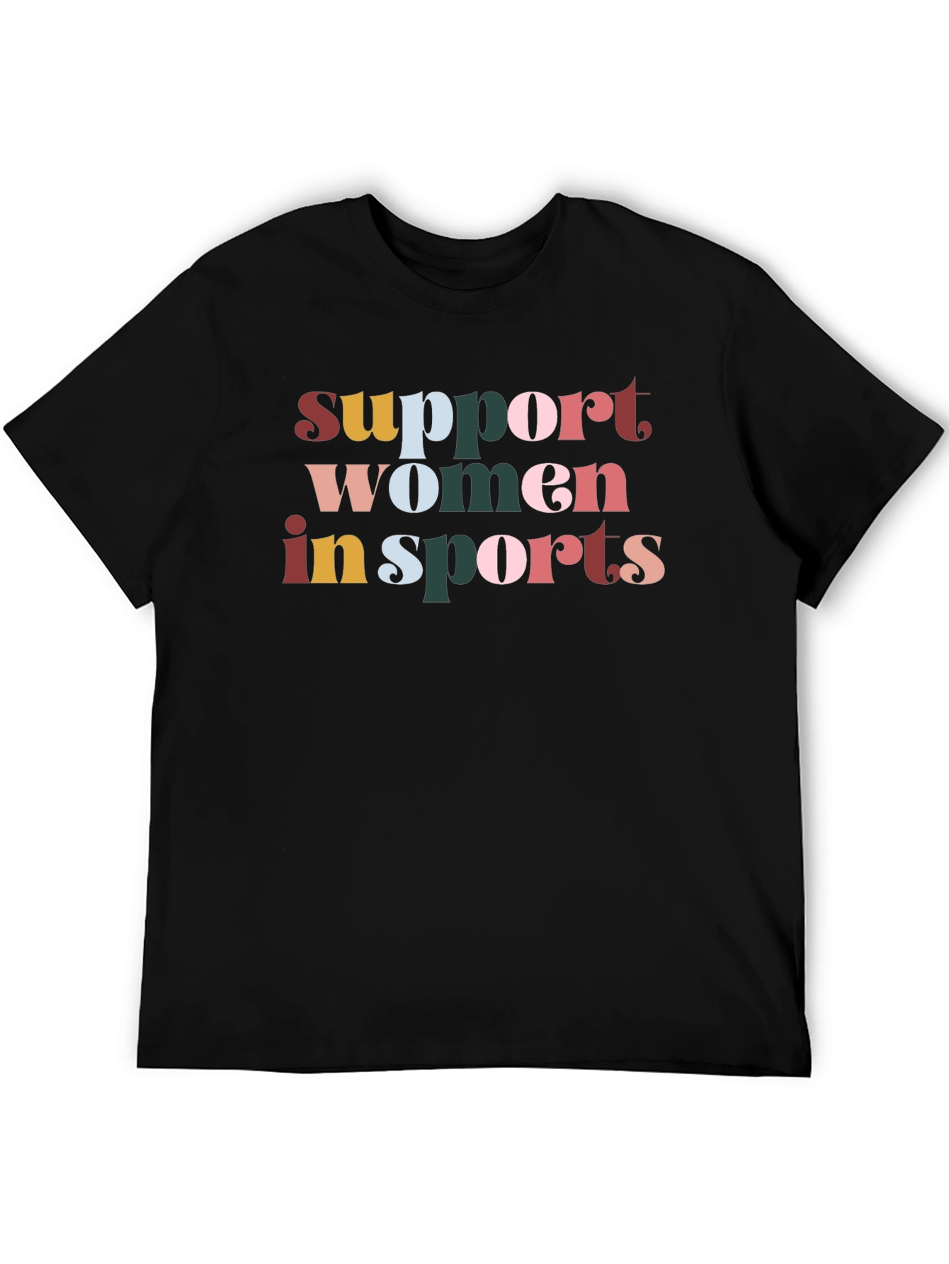Black Support Women in Sports Graphic Tee view 5