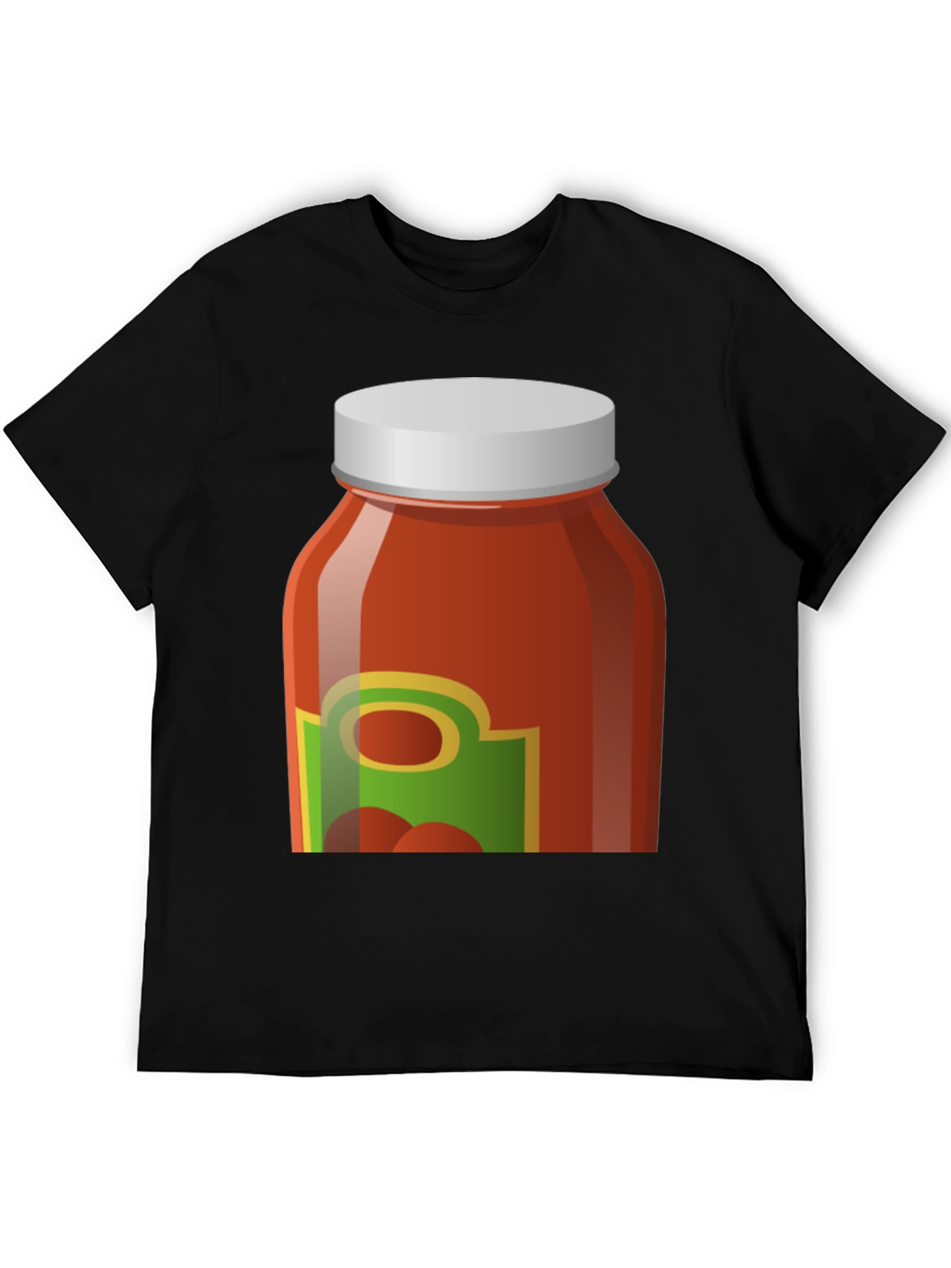 Black Tomato Sauce Jar Graphic Tee - Novelty T-Shirt view 5