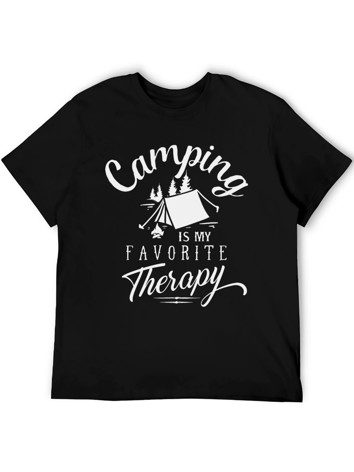 Black Camping is My Favorite Therapy Graphic Tee view 5