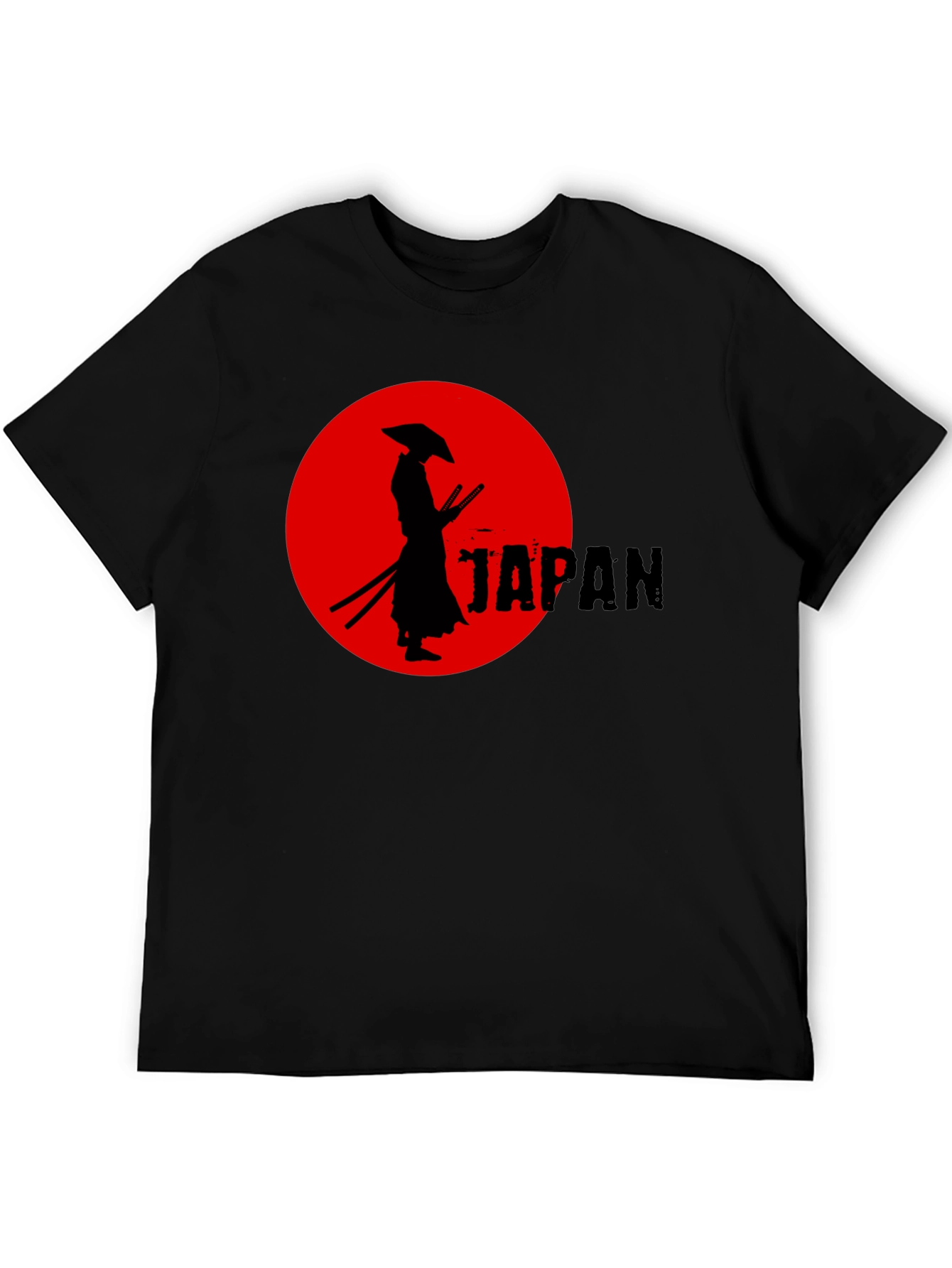 Black Samurai Japan Graphic Tee - Cool Black T-Shirt view 5