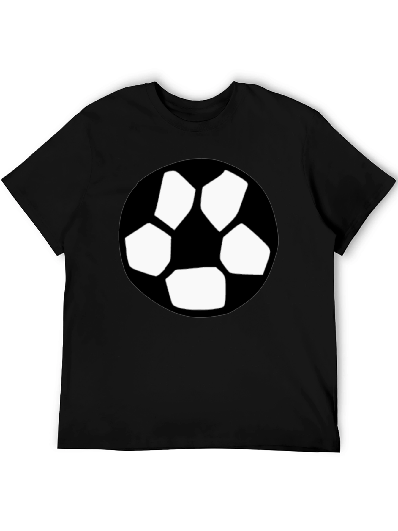 Black Black T-Shirt with Soccer Ball Graphic view 5