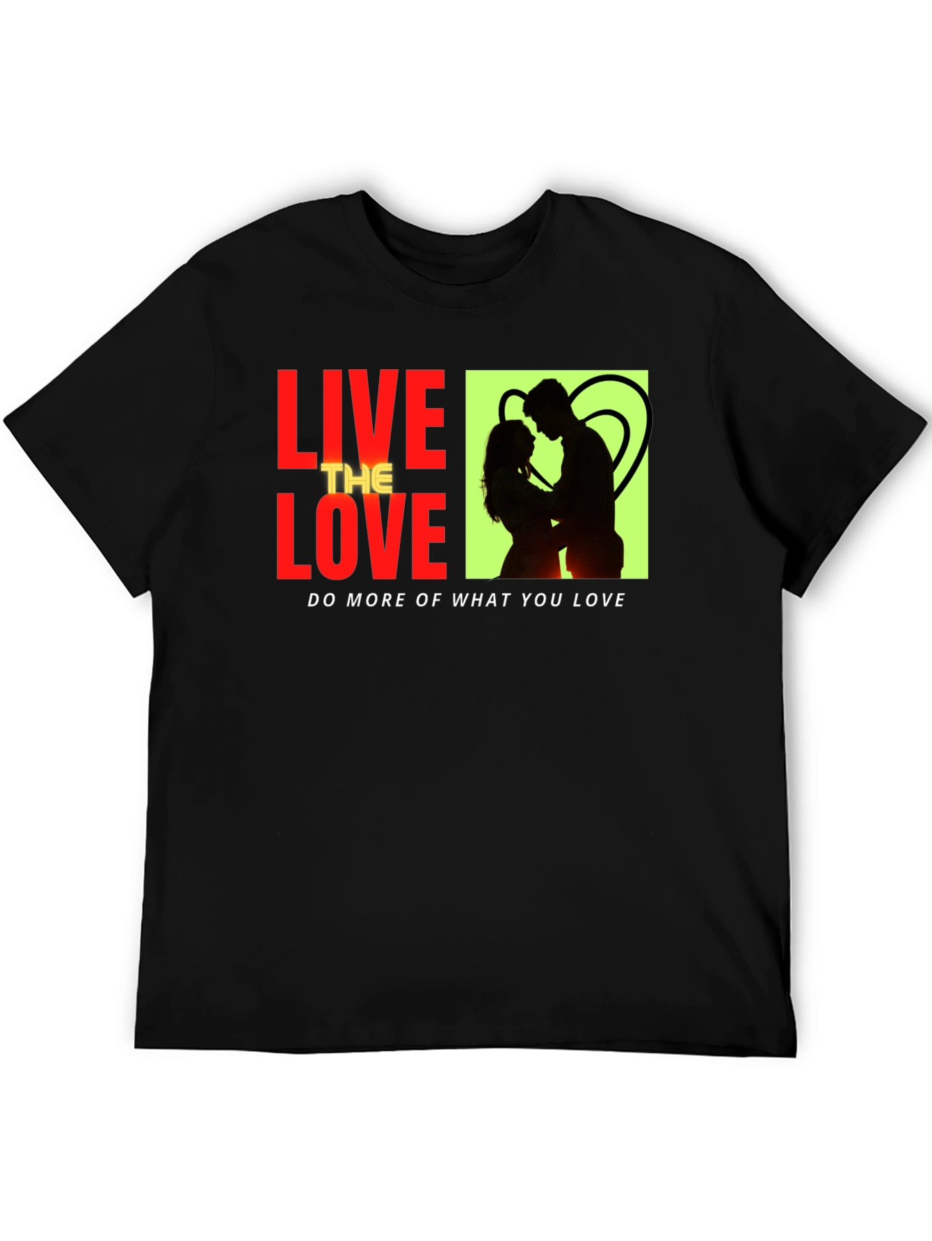 Black Live the Love Graphic Tee view 5