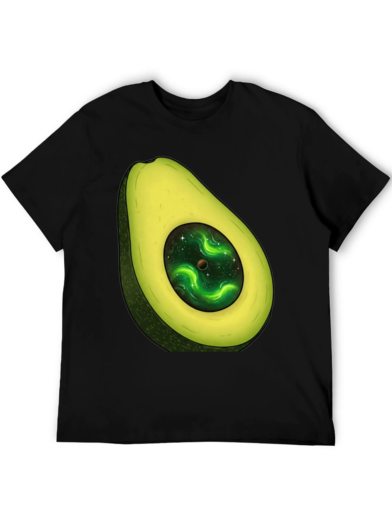 Black Avocado Galaxy T-Shirt - Stylish Unisex Graphic Tee view 5