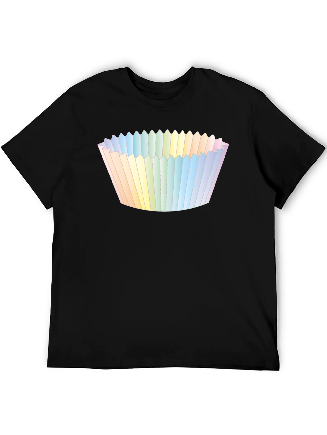 Black Cupcake Liner Graphic Tee - Black Cotton T-Shirt view 5