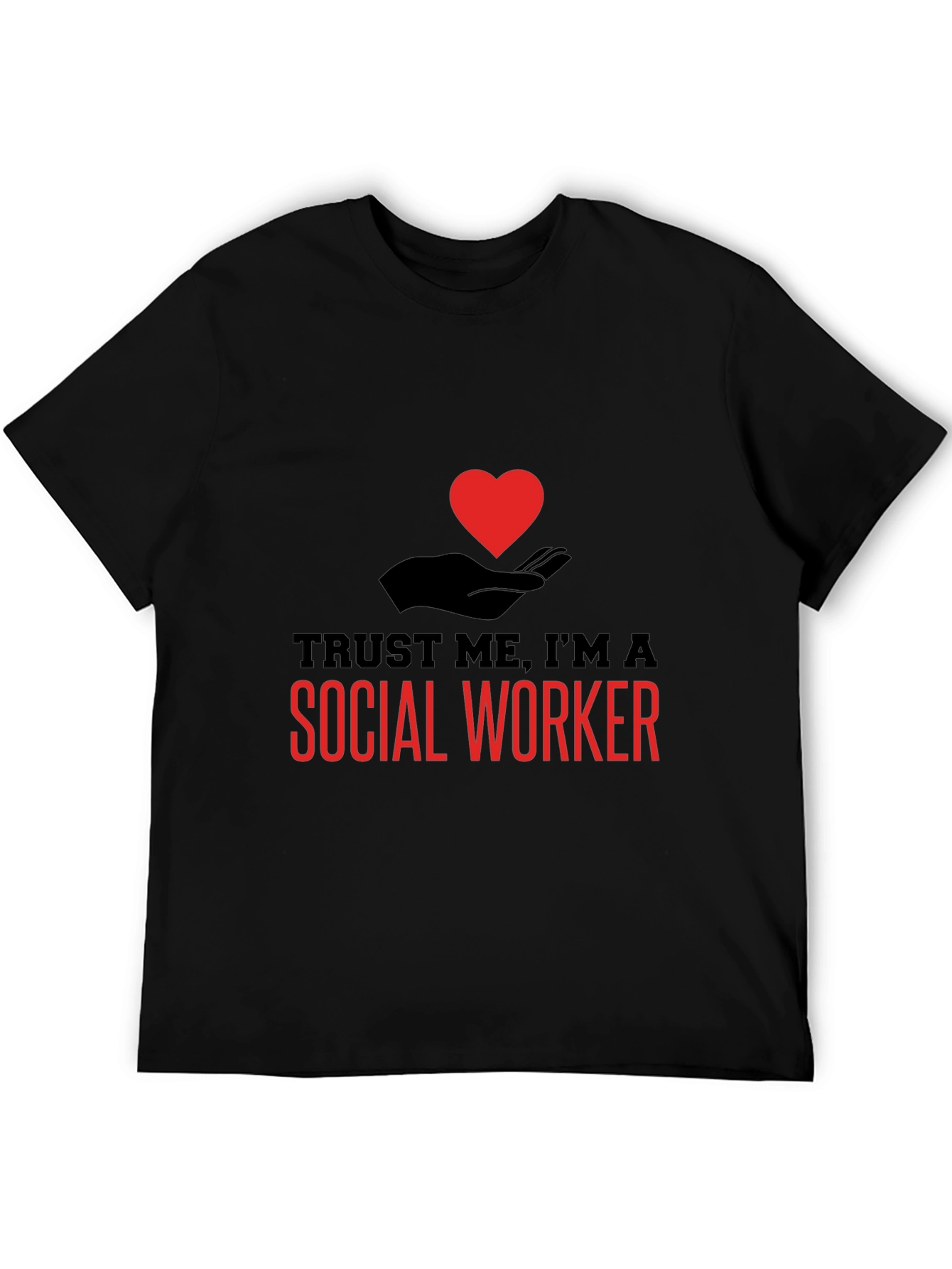 Black Trust Me I'm A Social Worker T-Shirt view 5
