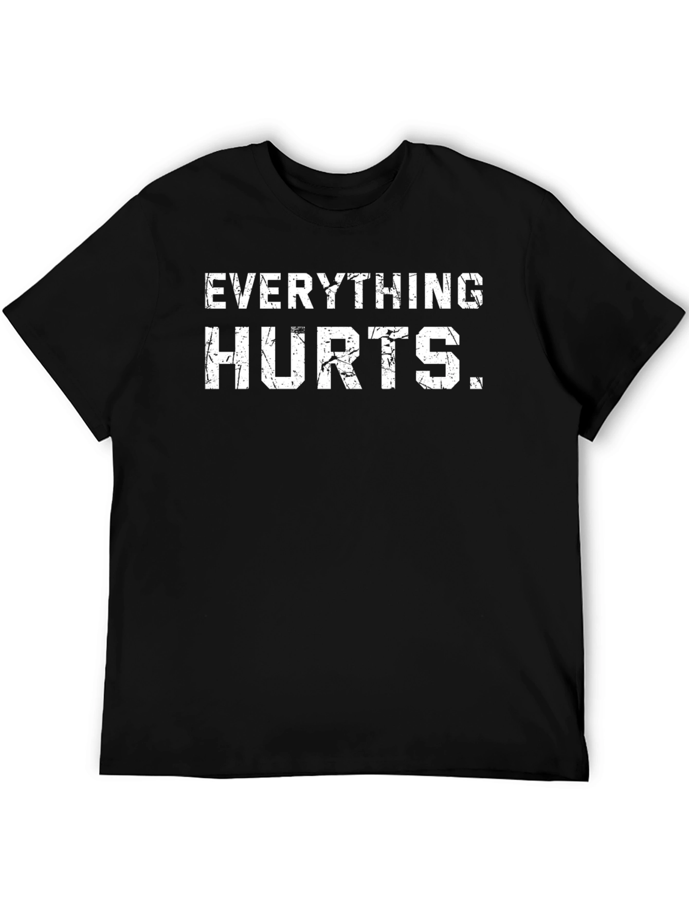 Black Everything Hurts Black T-Shirt view 5