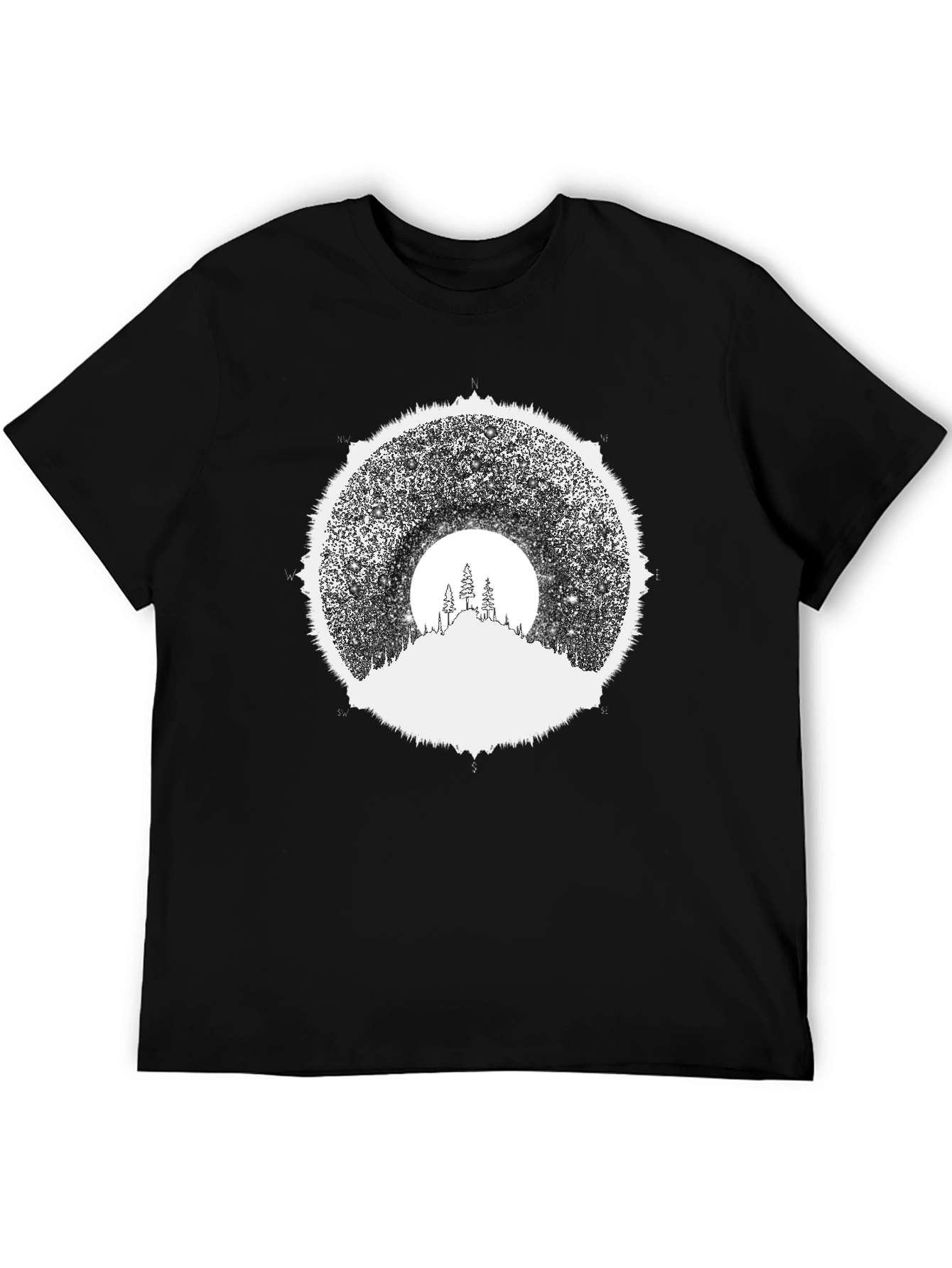 Black Stargazer Mountain Tee - Black Graphic T-Shirt view 5