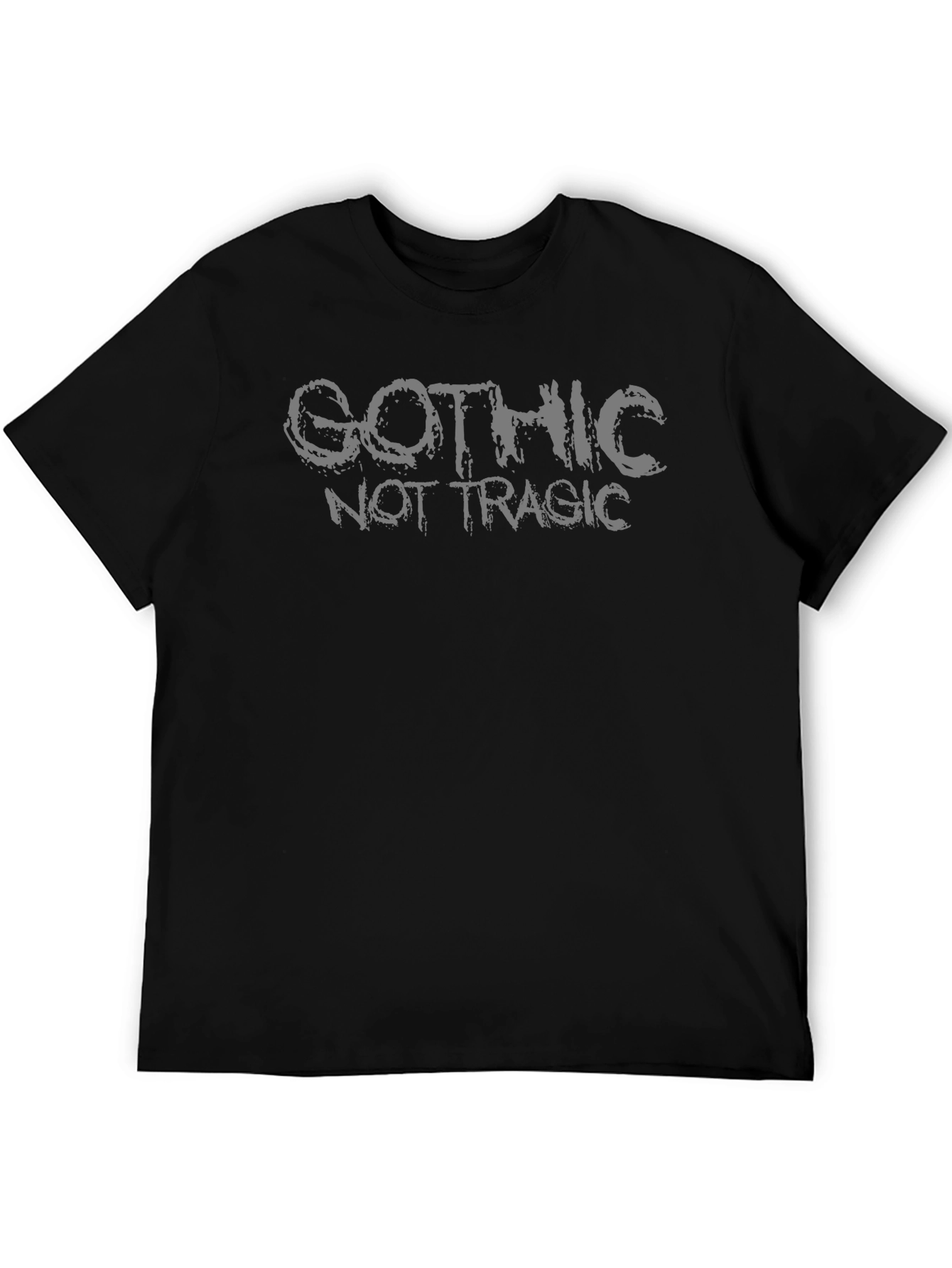 Black Gothic Not Tragic Black T-Shirt view 5