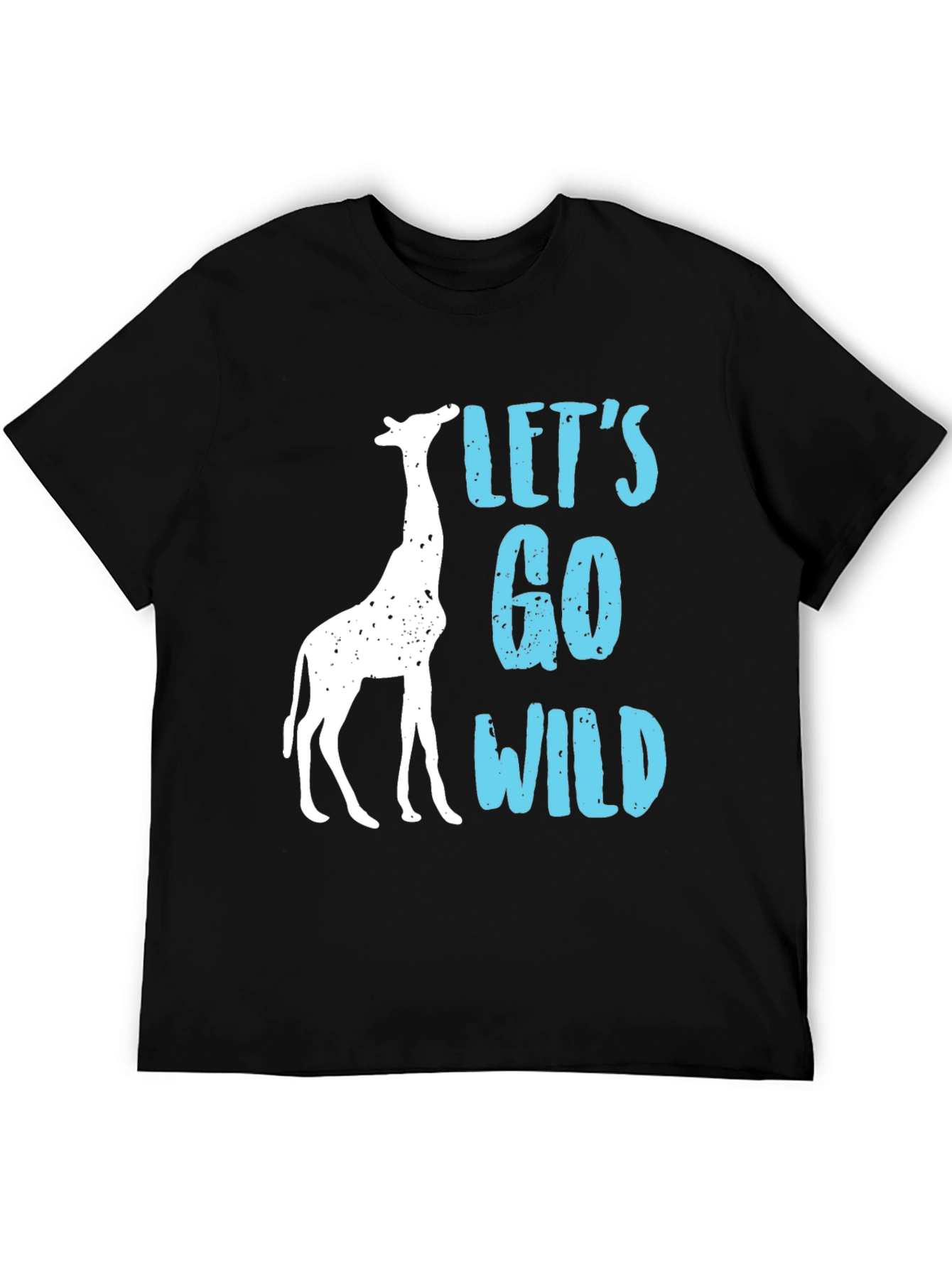 Black Let's Go Wild Giraffe Graphic Tee view 5