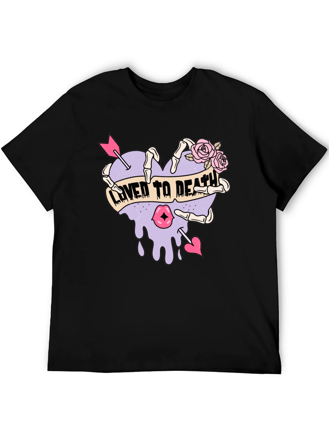 Black Loved to Death Graphic Tee - Unisex view 5