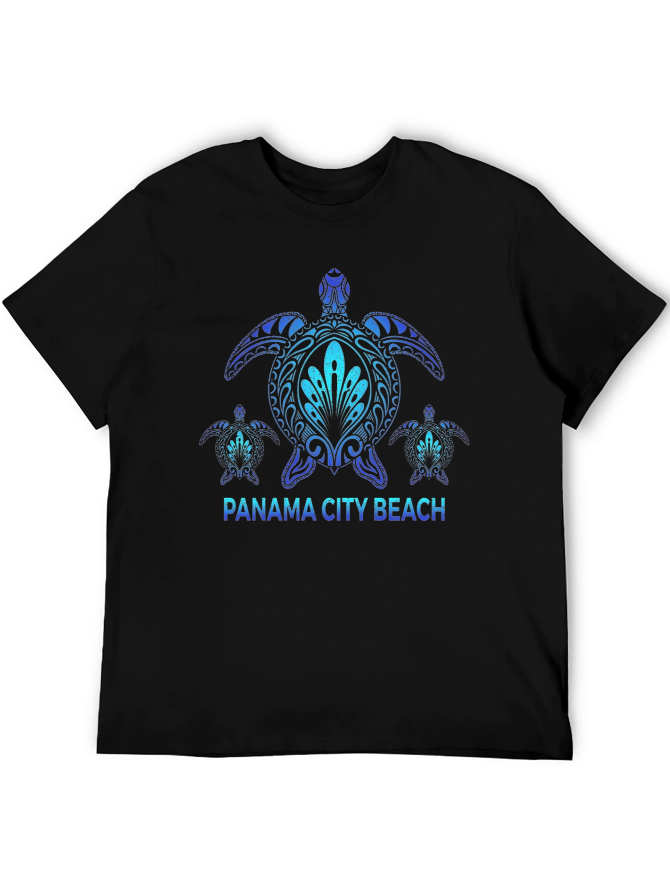 Black Panama City Beach Turtle Graphic T-Shirt view 5