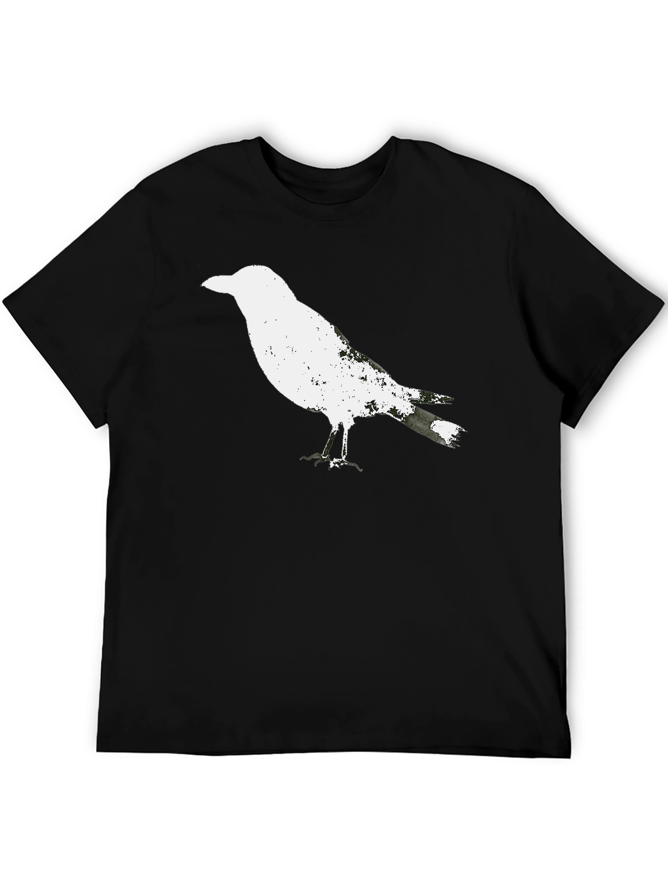 Black Raven Graphic Tee - Black Cotton T-Shirt view 5