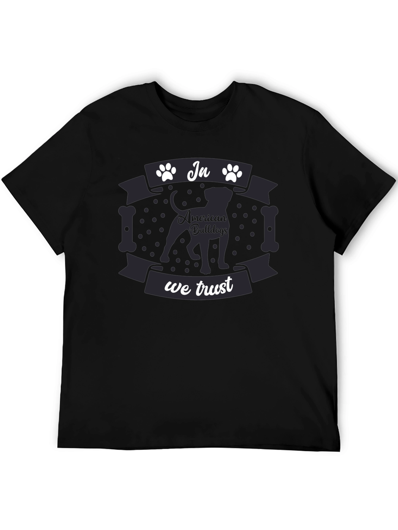 Black In American Bulldogs We Trust T-Shirt view 5