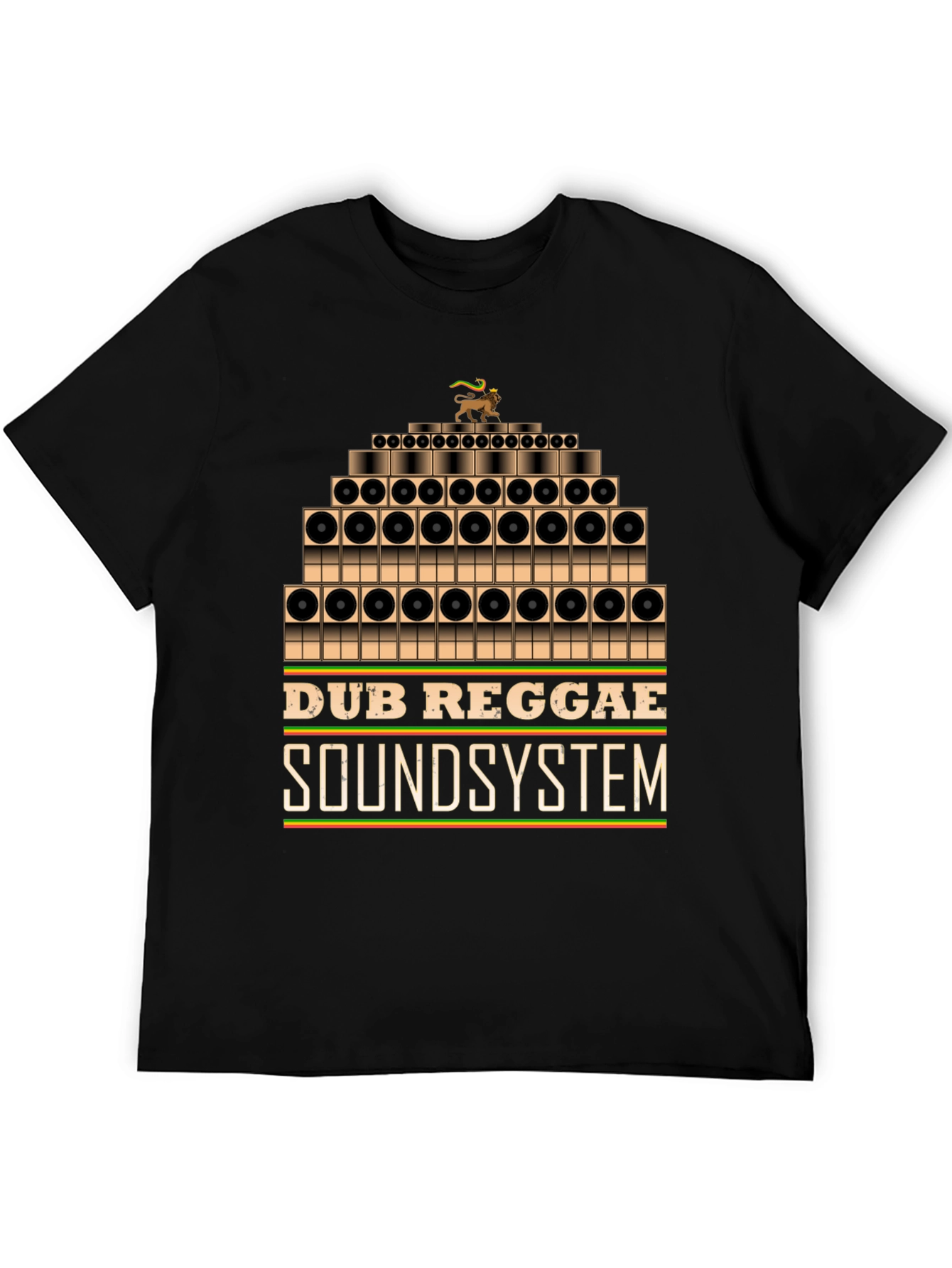 Black Dub Reggae Soundsystem Graphic Tee - Black view 5