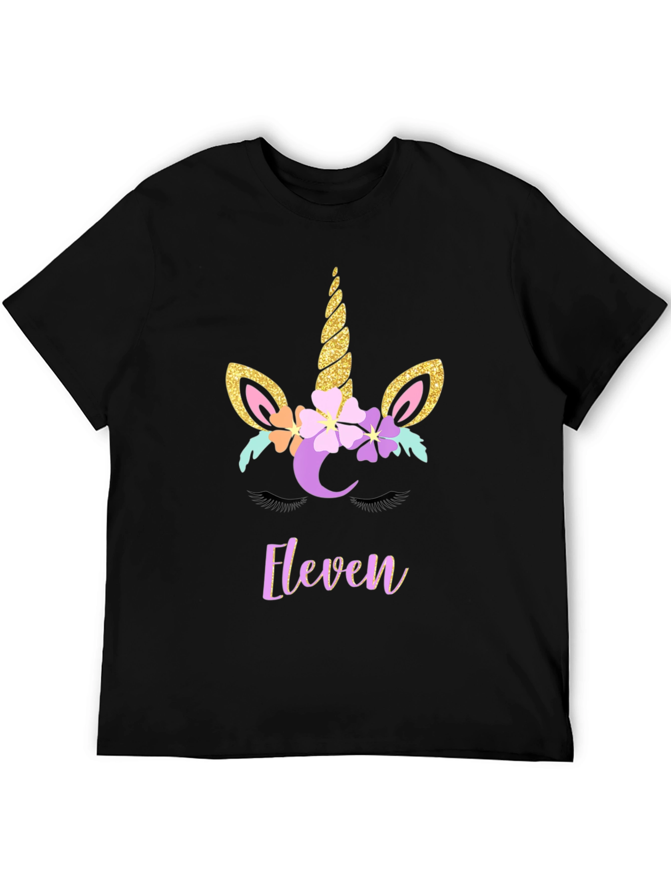 Black Unicorn Birthday Shirt - "Eleven" Tee view 5