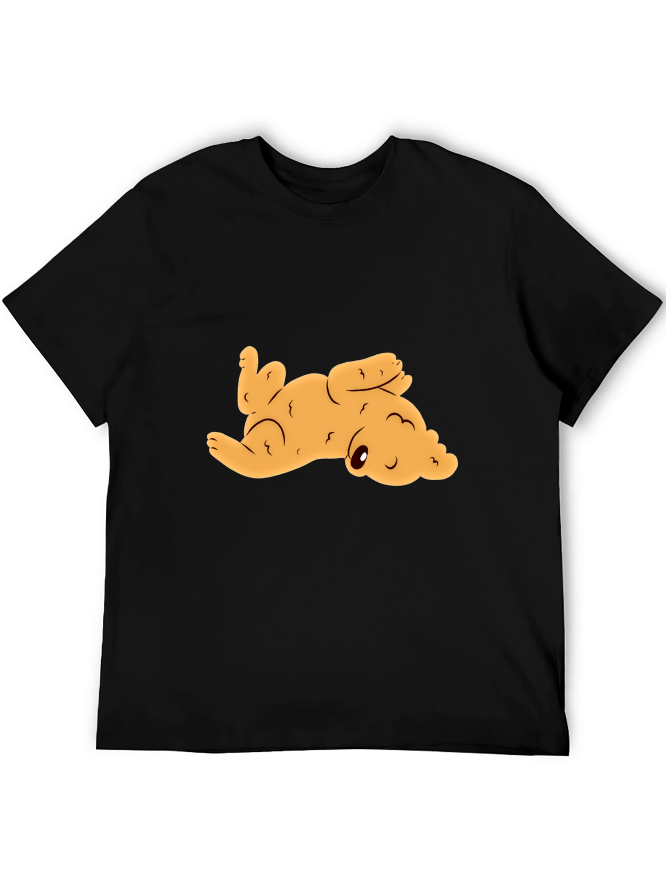 Black Cute Puppy Graphic Tee - Black view 5